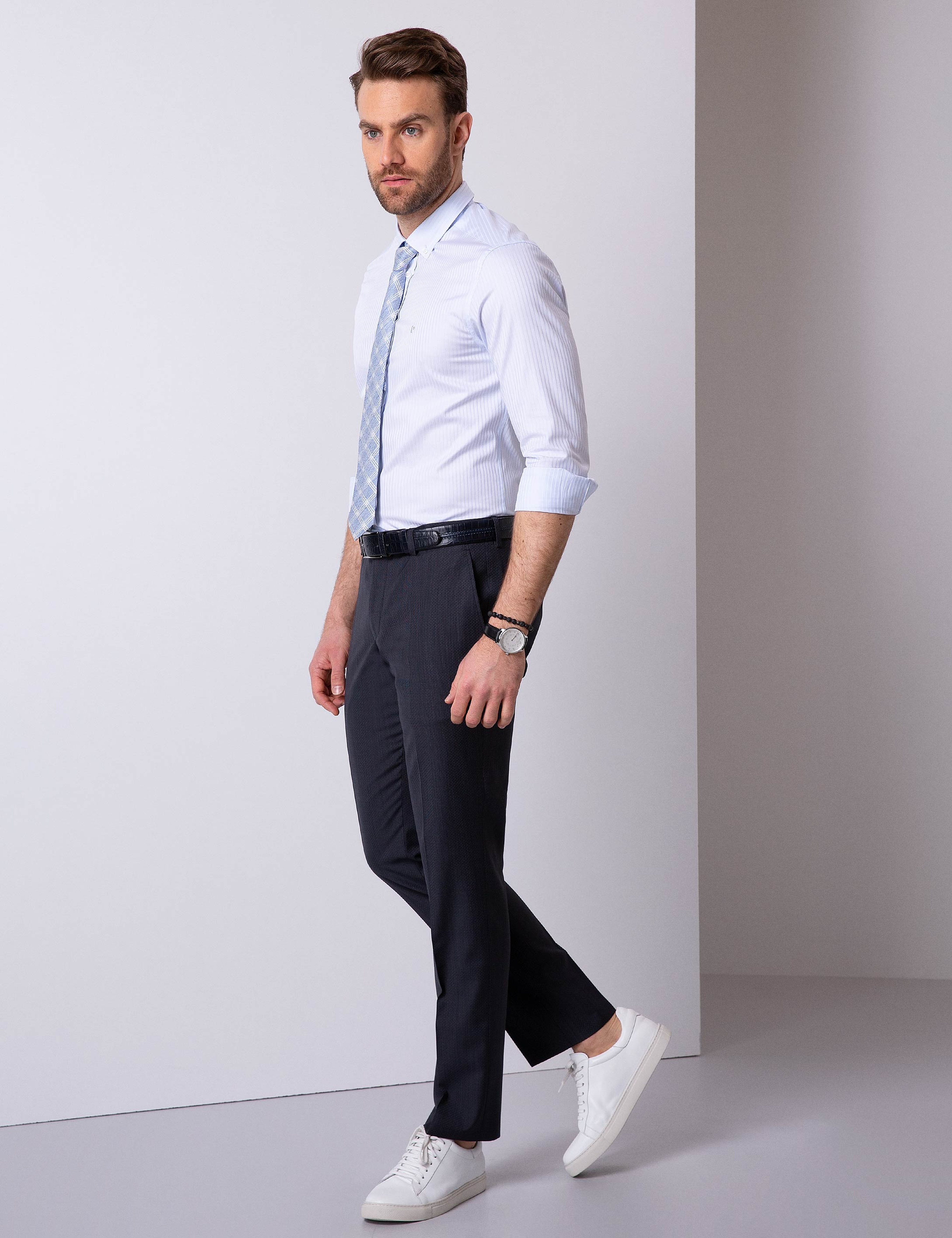 Siyah Slim Fit Pantolon - Image 2