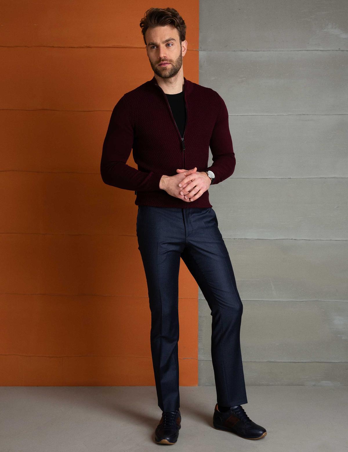 Lacivert Slim Fit Pantolon
