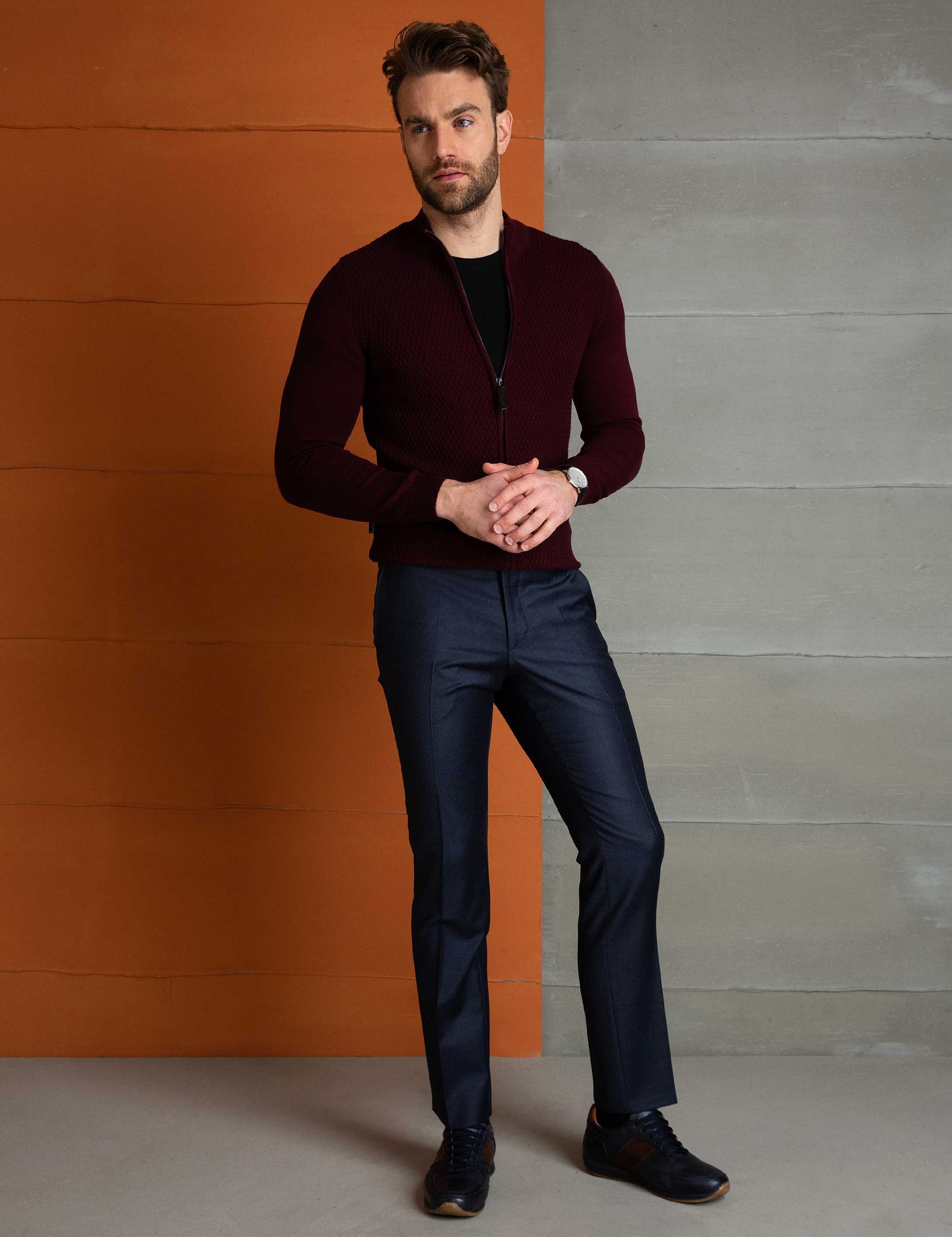 Lacivert Slim Fit Pantolon - Image 1