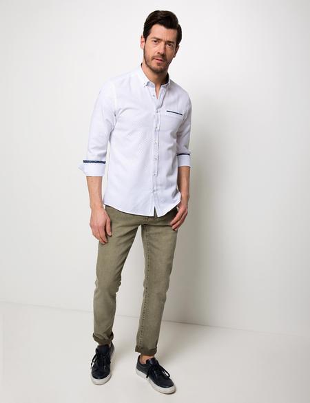Beyaz Slim Fit Gömlek - 50187545019