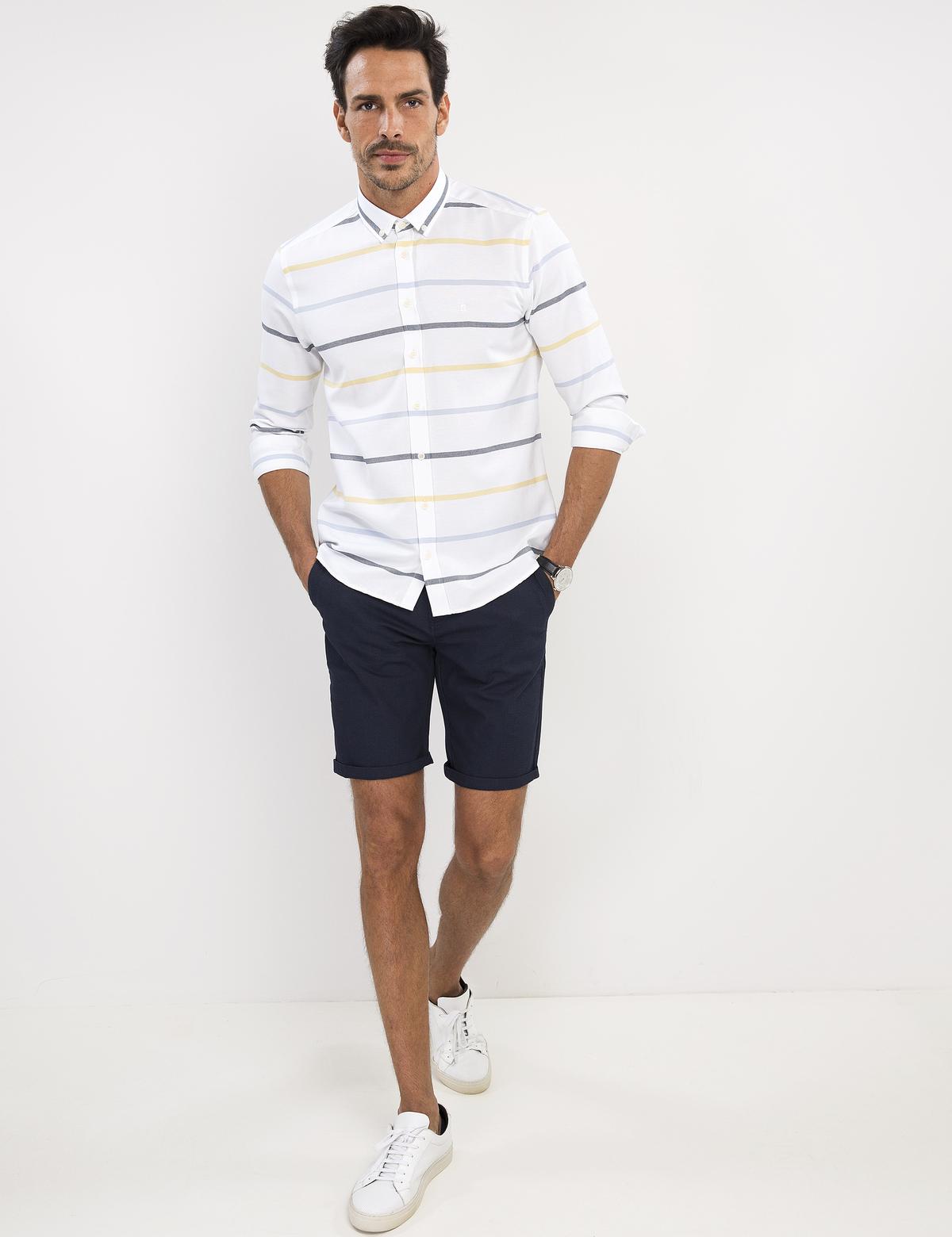 Sarı Slim Fit Gömlek