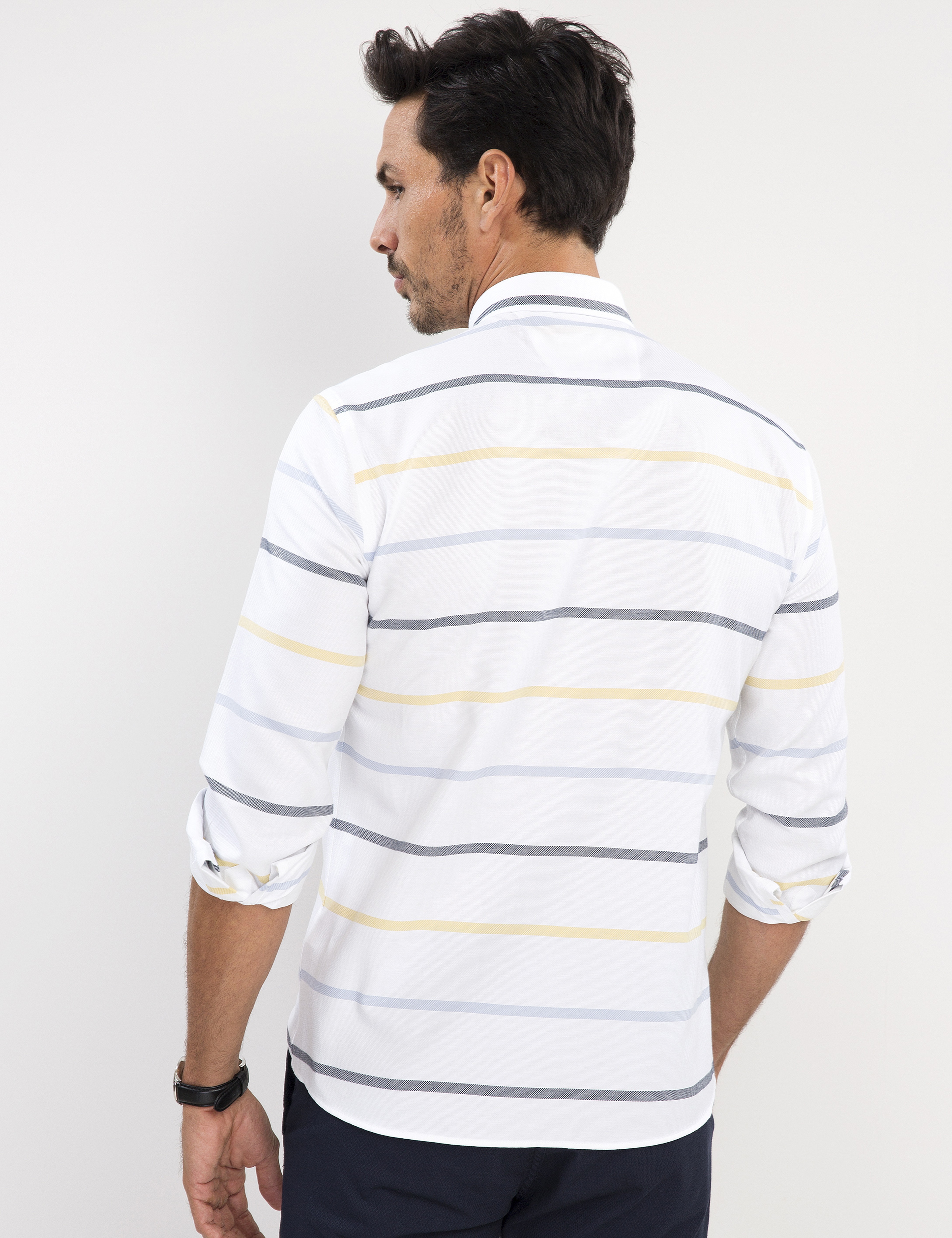 Sarı Slim Fit Gömlek - Image 2
