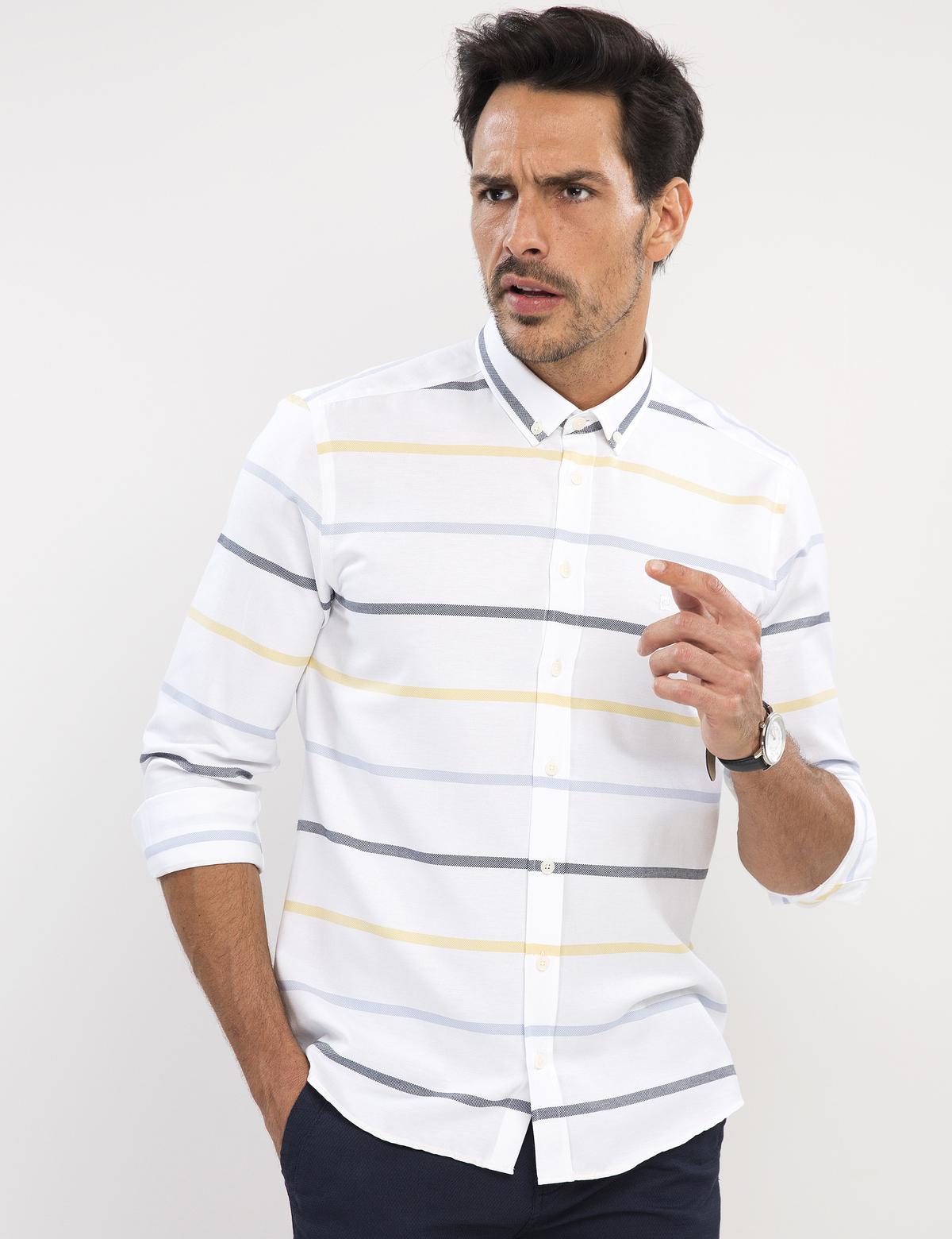 Sarı Slim Fit Gömlek - 50189483010