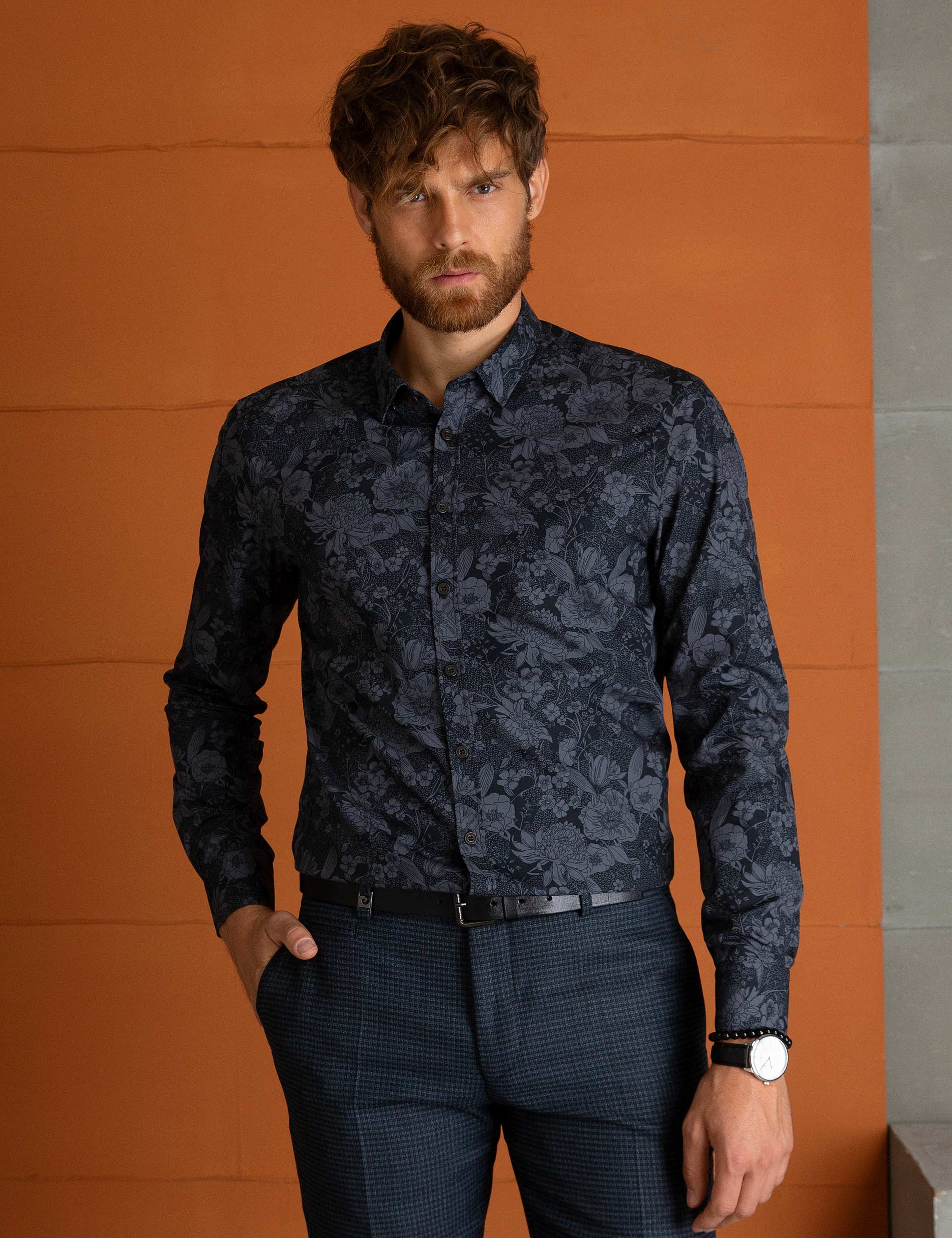 Siyah Slim Fit Gömlek - Image 2