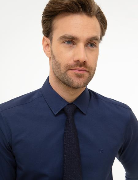Lacivert Slim Fit Basic Gömlek - 50227059028