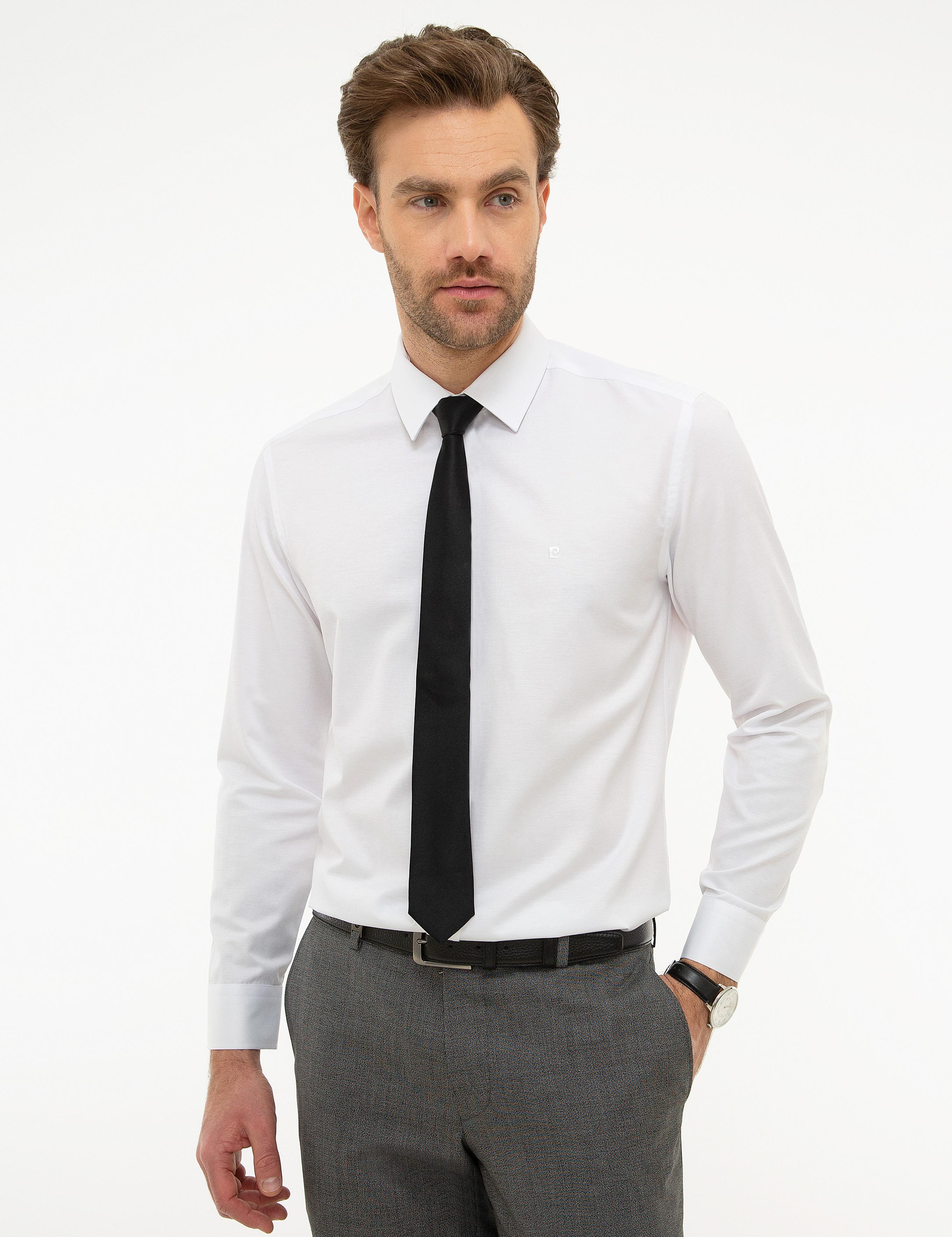 Beyaz Regular Fit Basic Gömlek