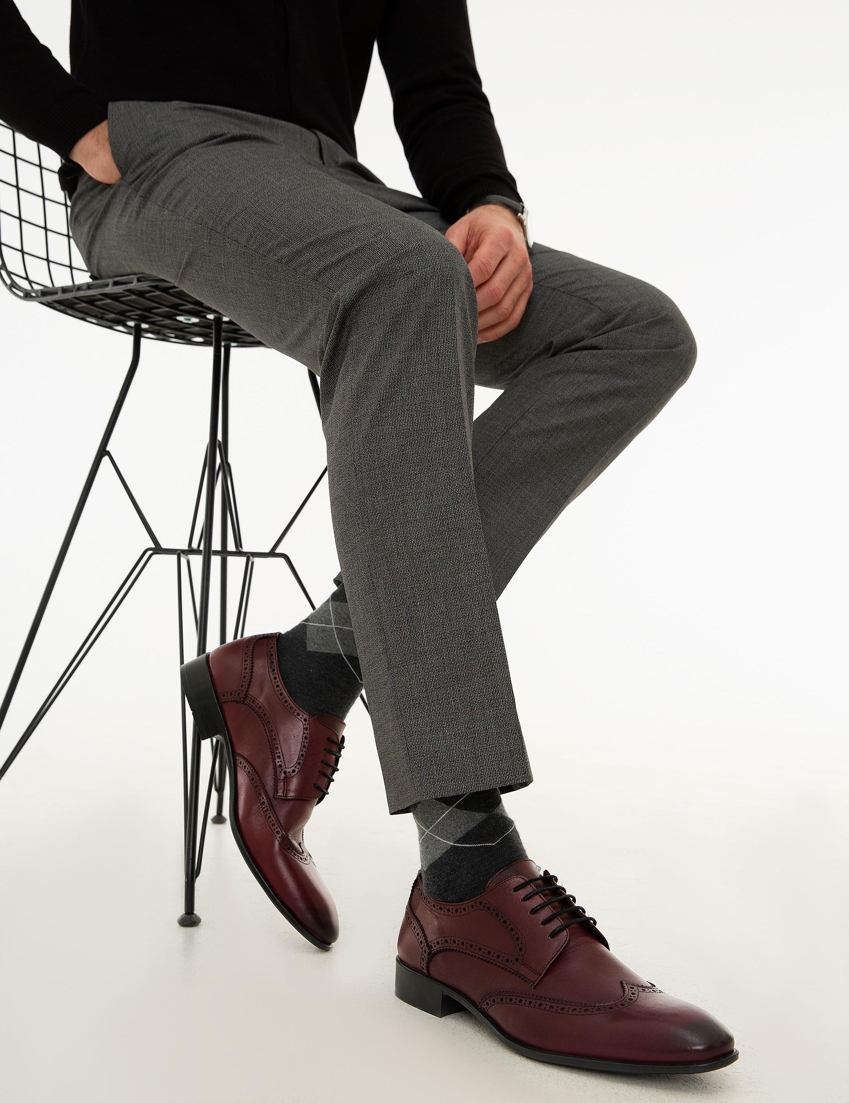 Bordo Slim Fit Ayakkabı