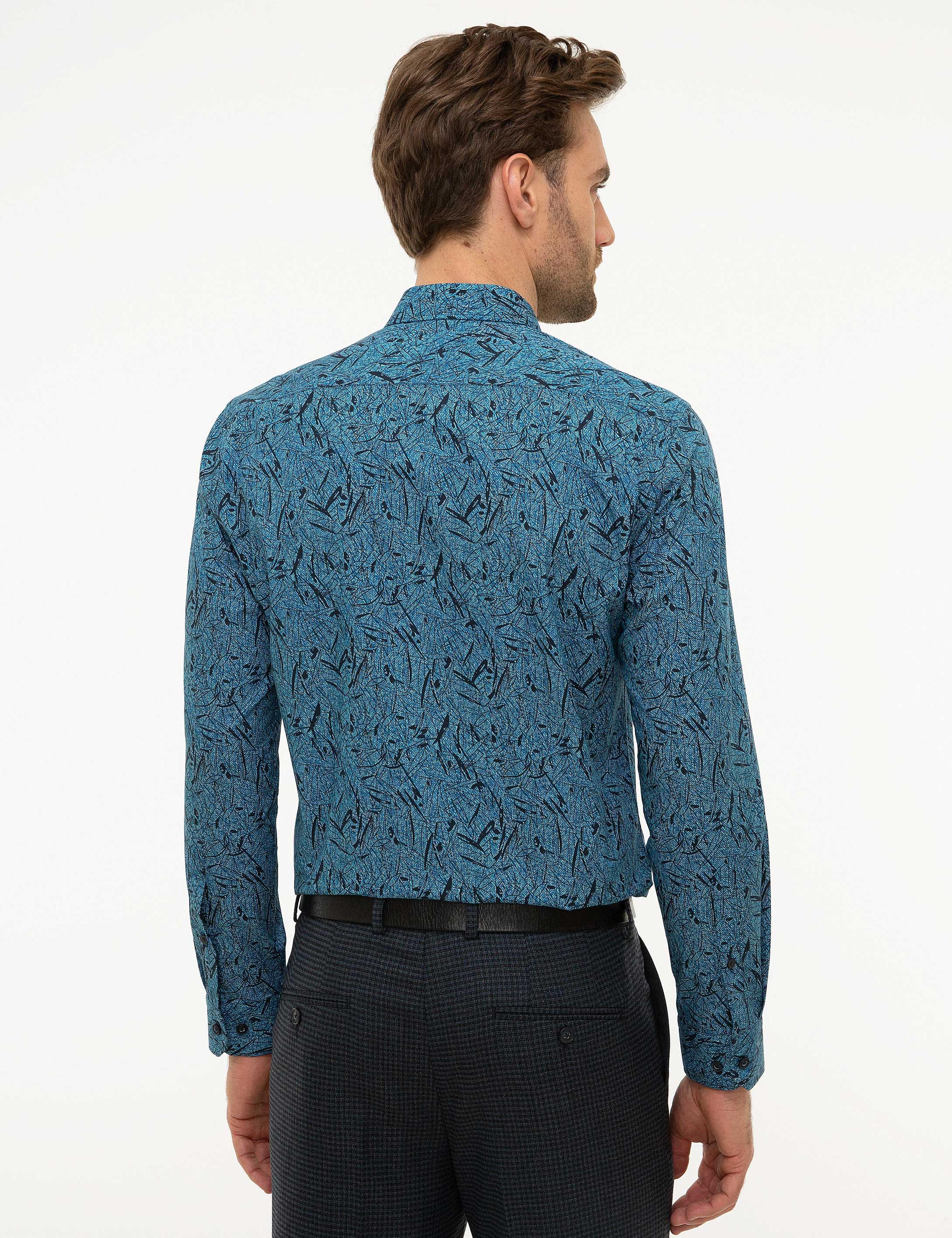 Mavi Slim Fit Gömlek