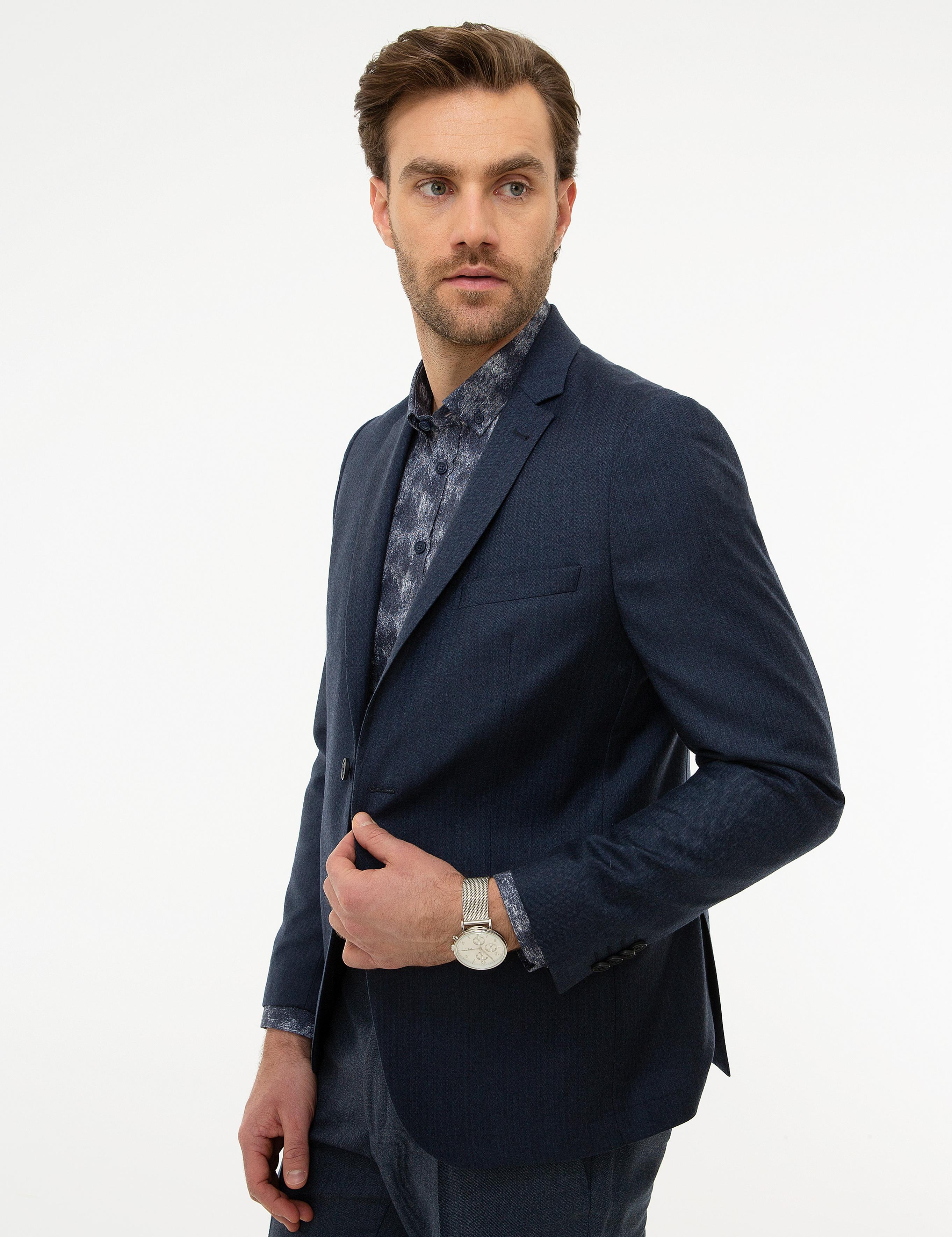 Lacivert Ex. Slim Fit Ceket