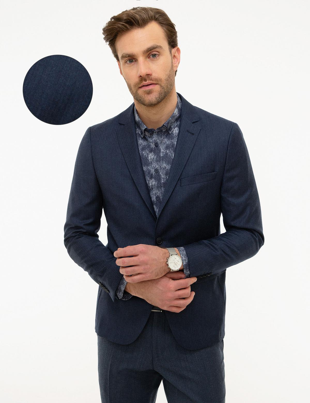 Lacivert Ex. Slim Fit Ceket