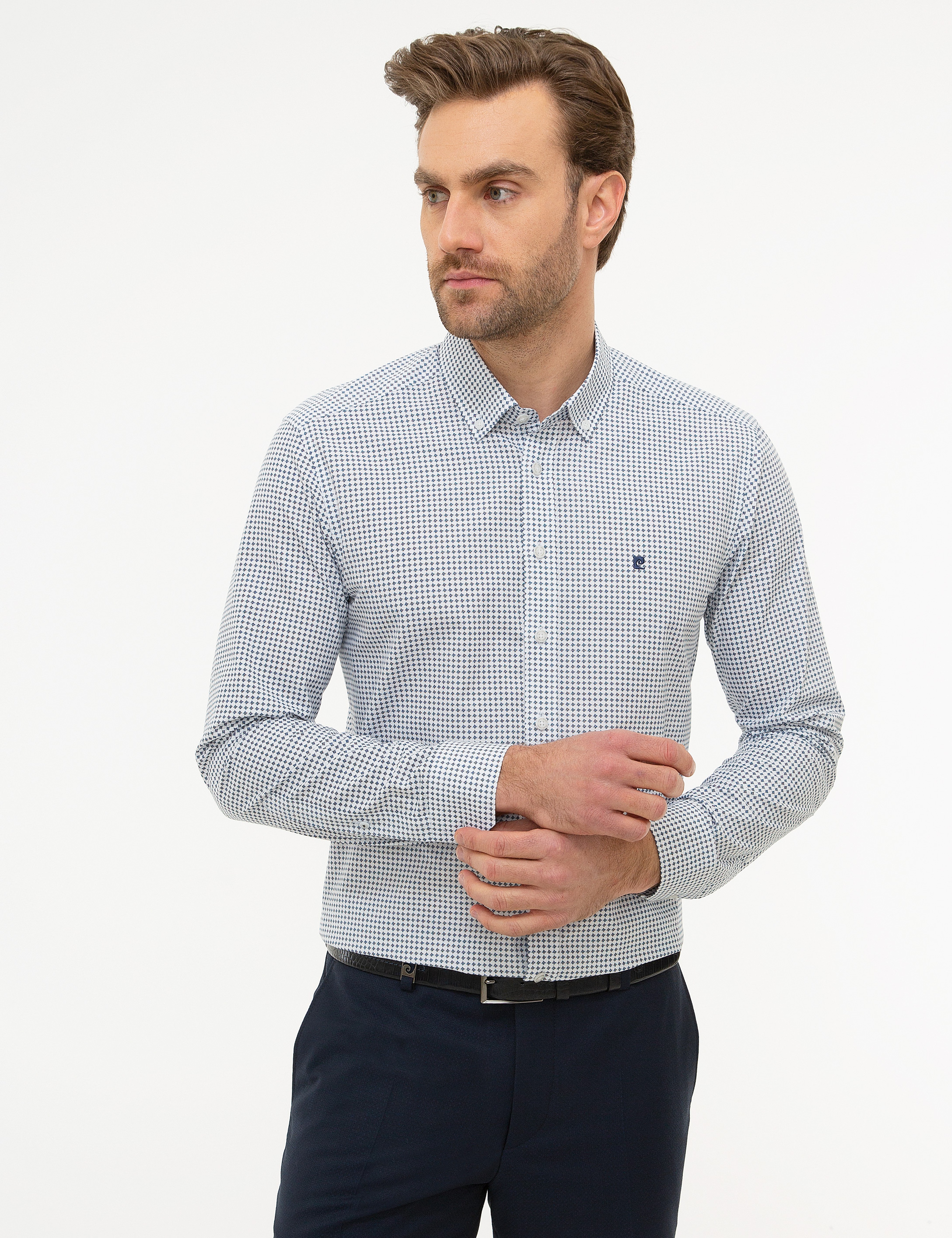 Lacivert Slim Fit Gömlek - Image 2