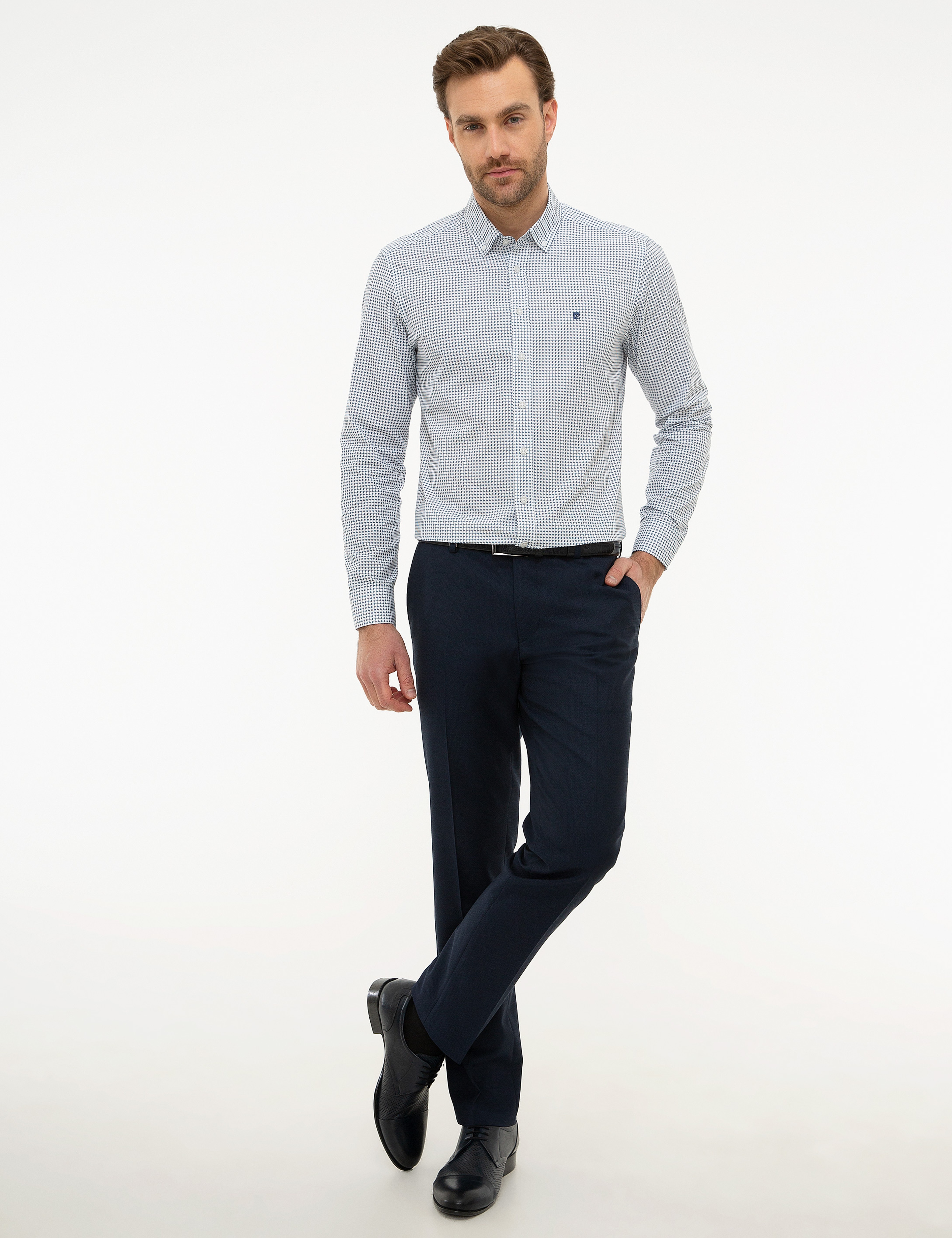 Lacivert Slim Fit Gömlek - Image 4