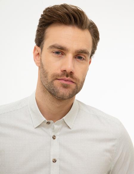 Haki Slim Fit Gömlek - 50221433014