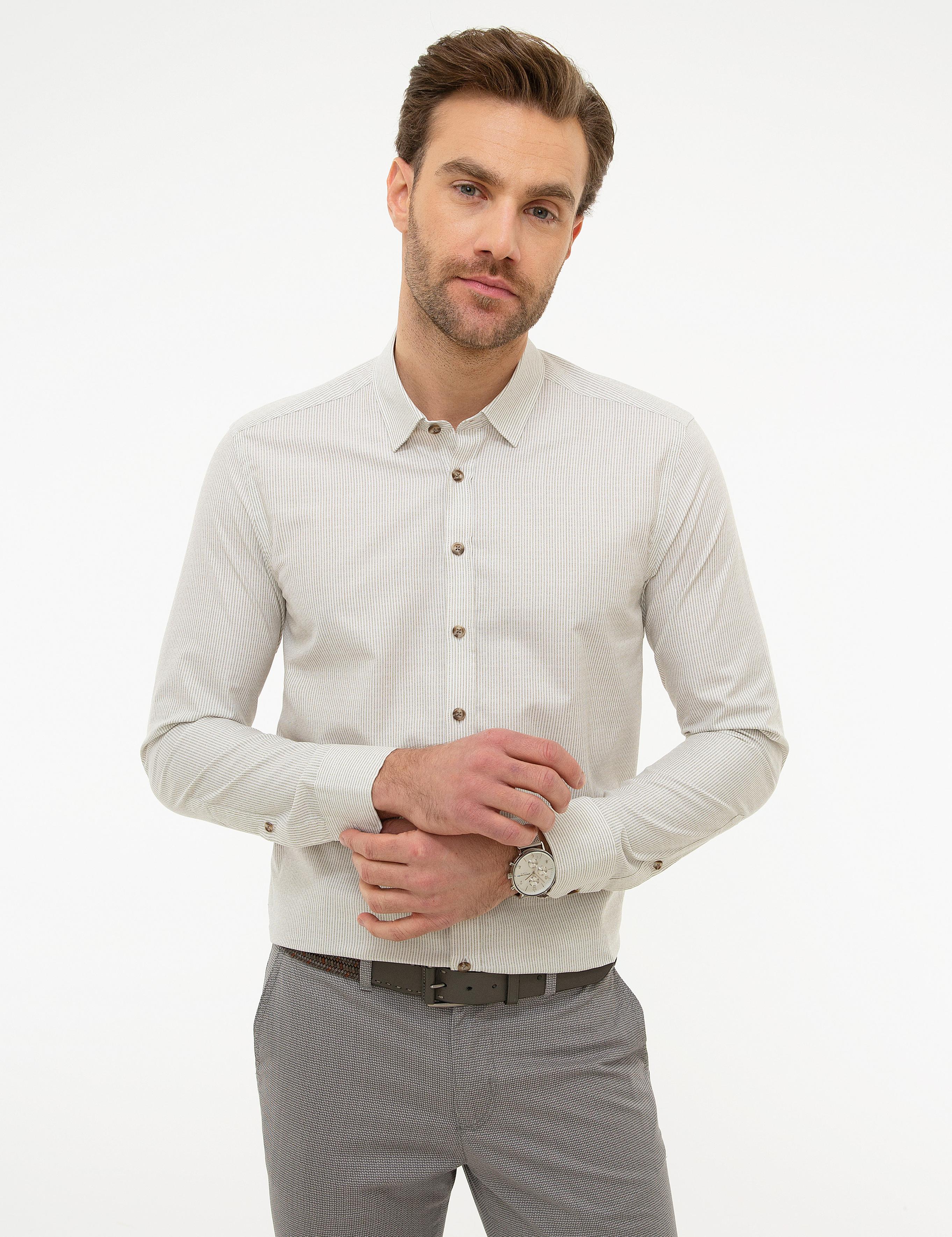 Haki Slim Fit Gömlek