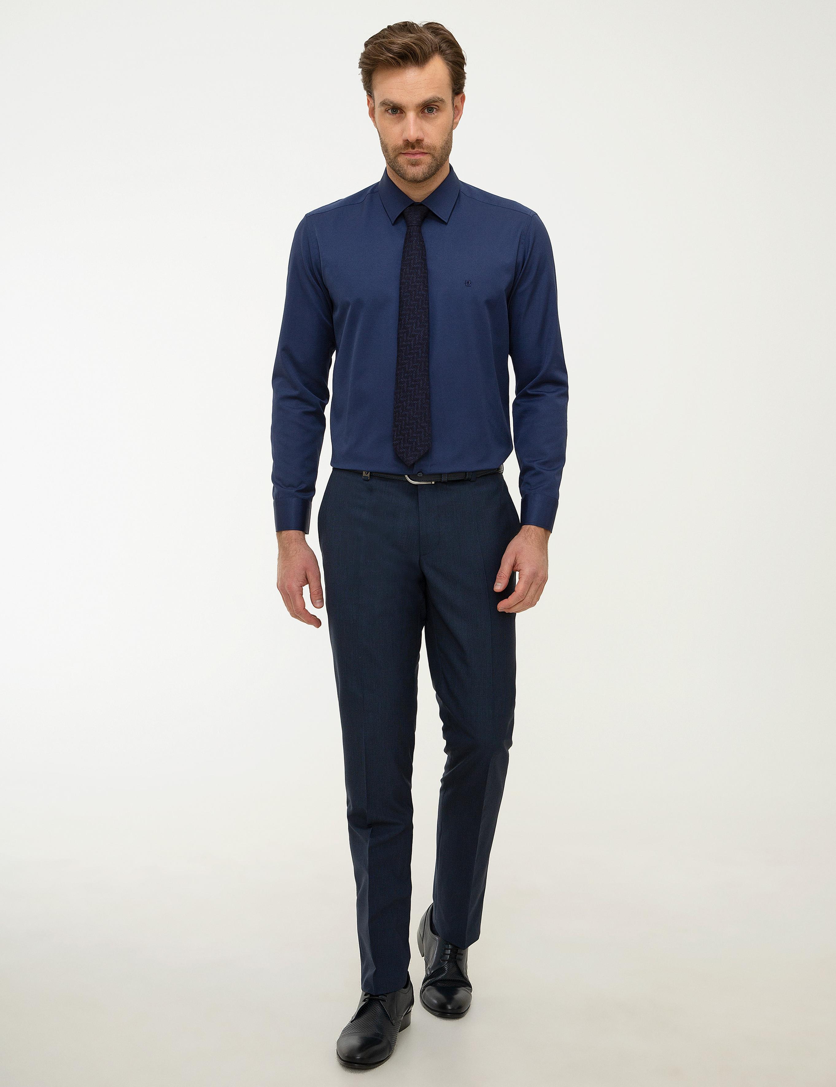 Lacivert Regular Fit Basic Gömlek