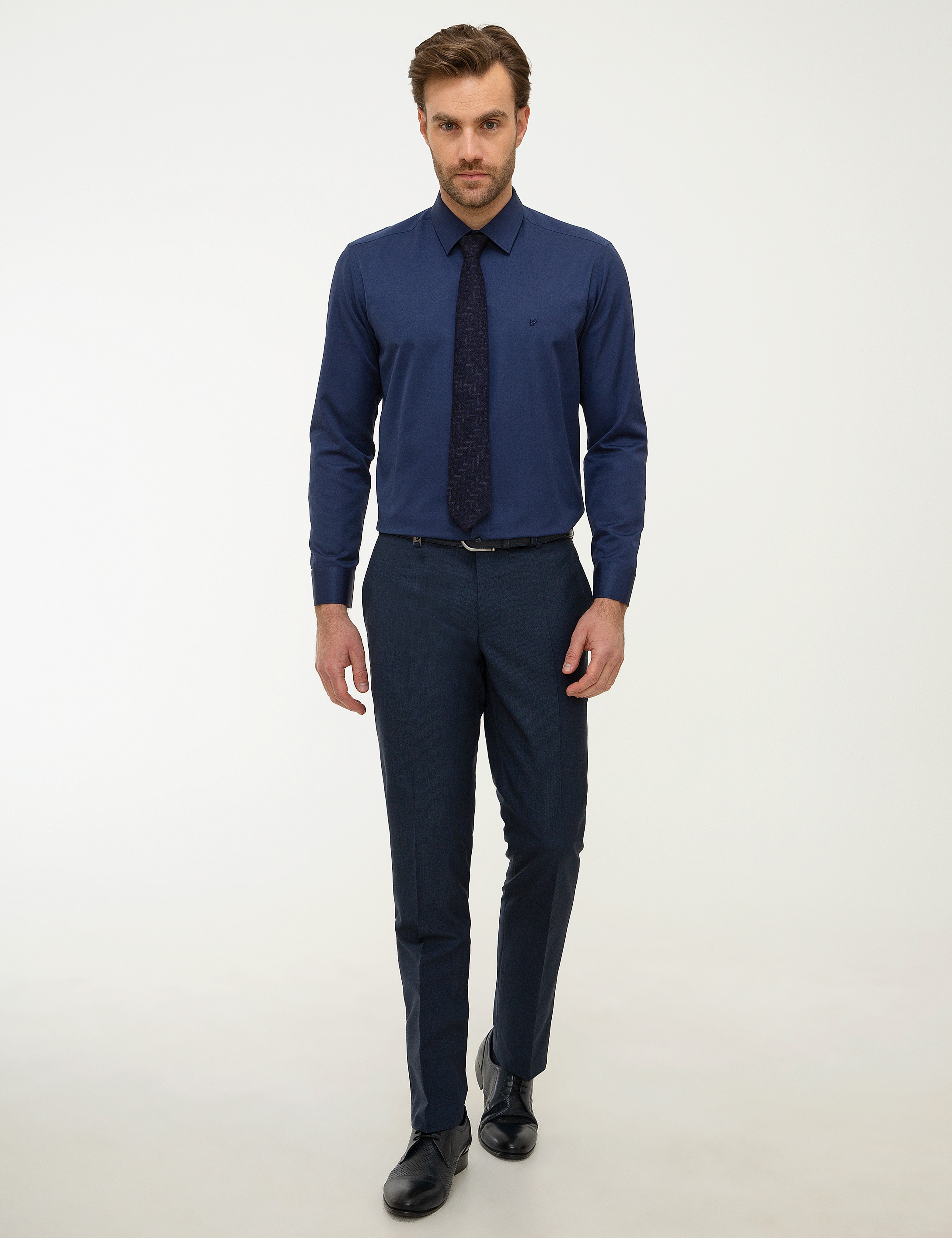 Lacivert Regular Fit Basic Gömlek