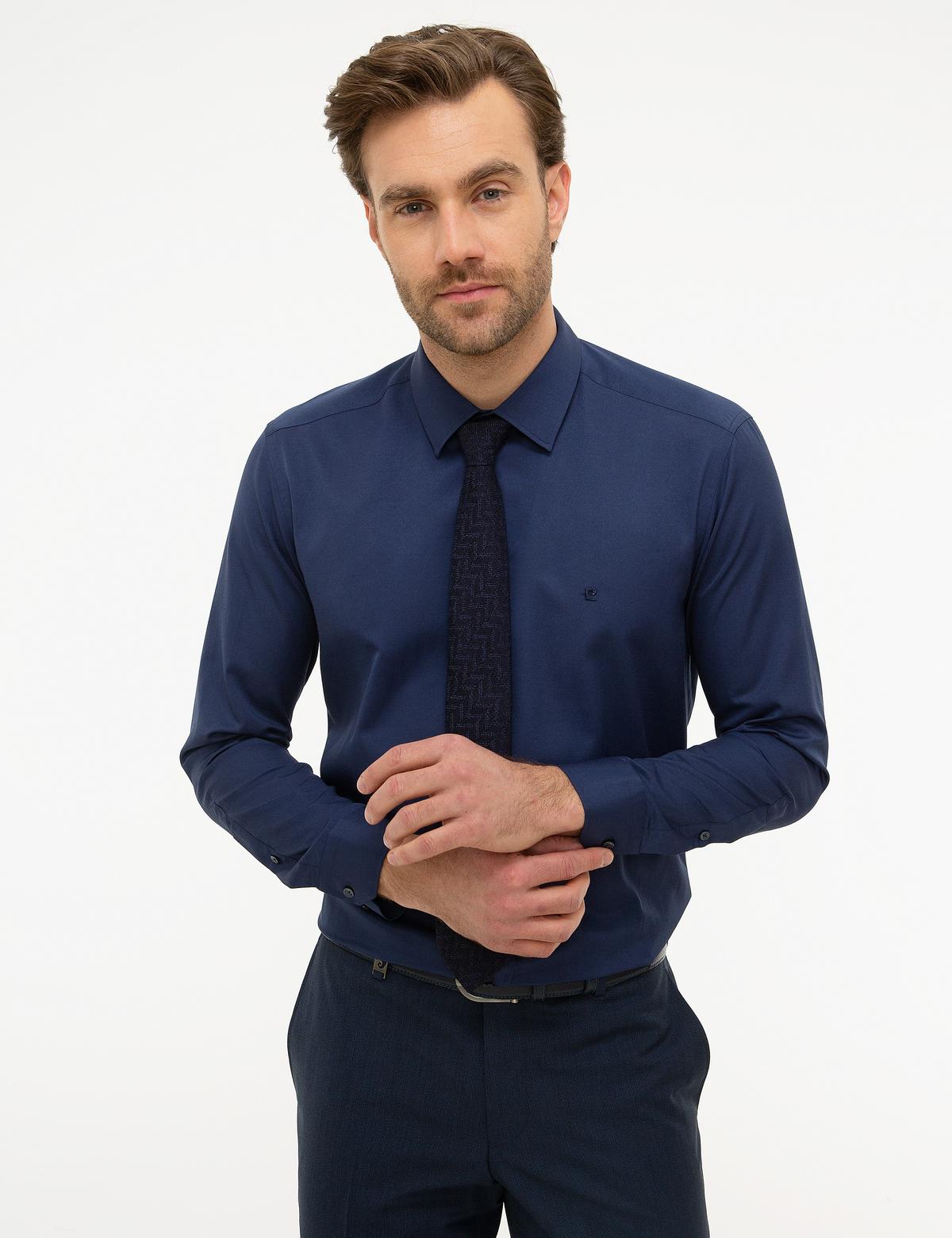 Lacivert Regular Fit Basic Gömlek - 50227058028