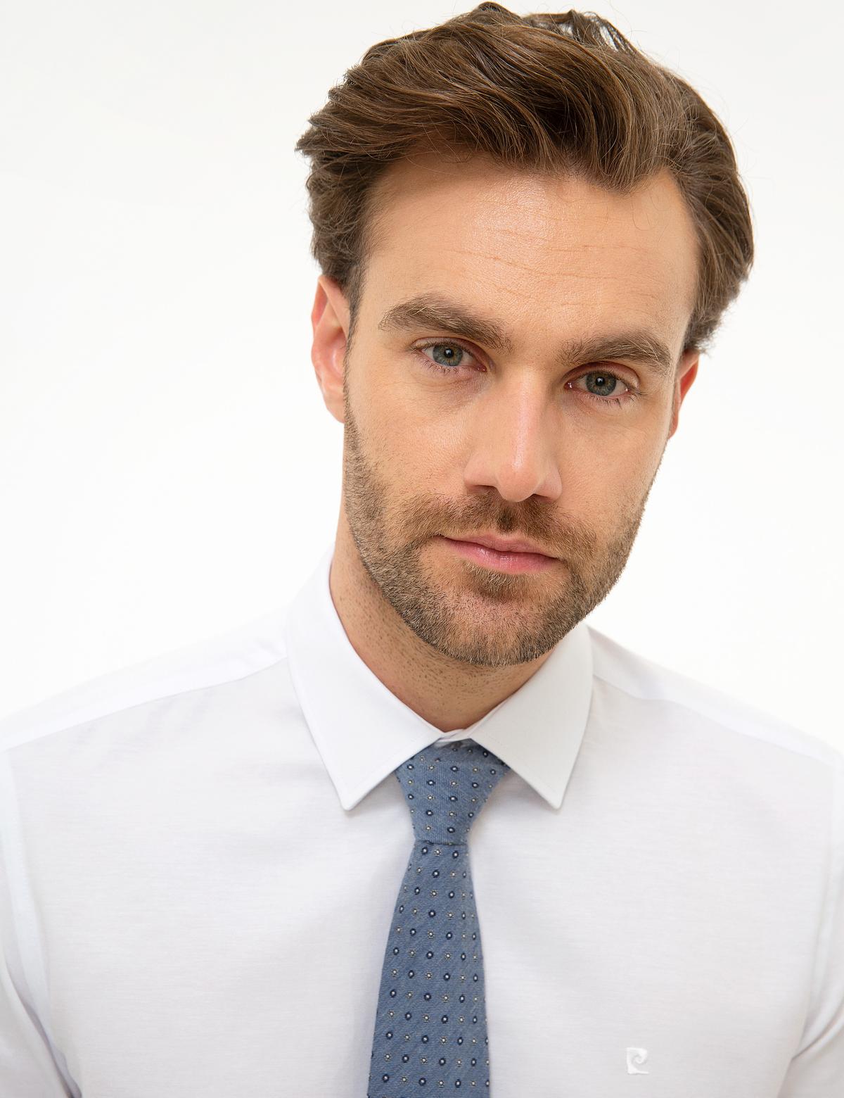 Beyaz Slim Fit Basic Gömlek