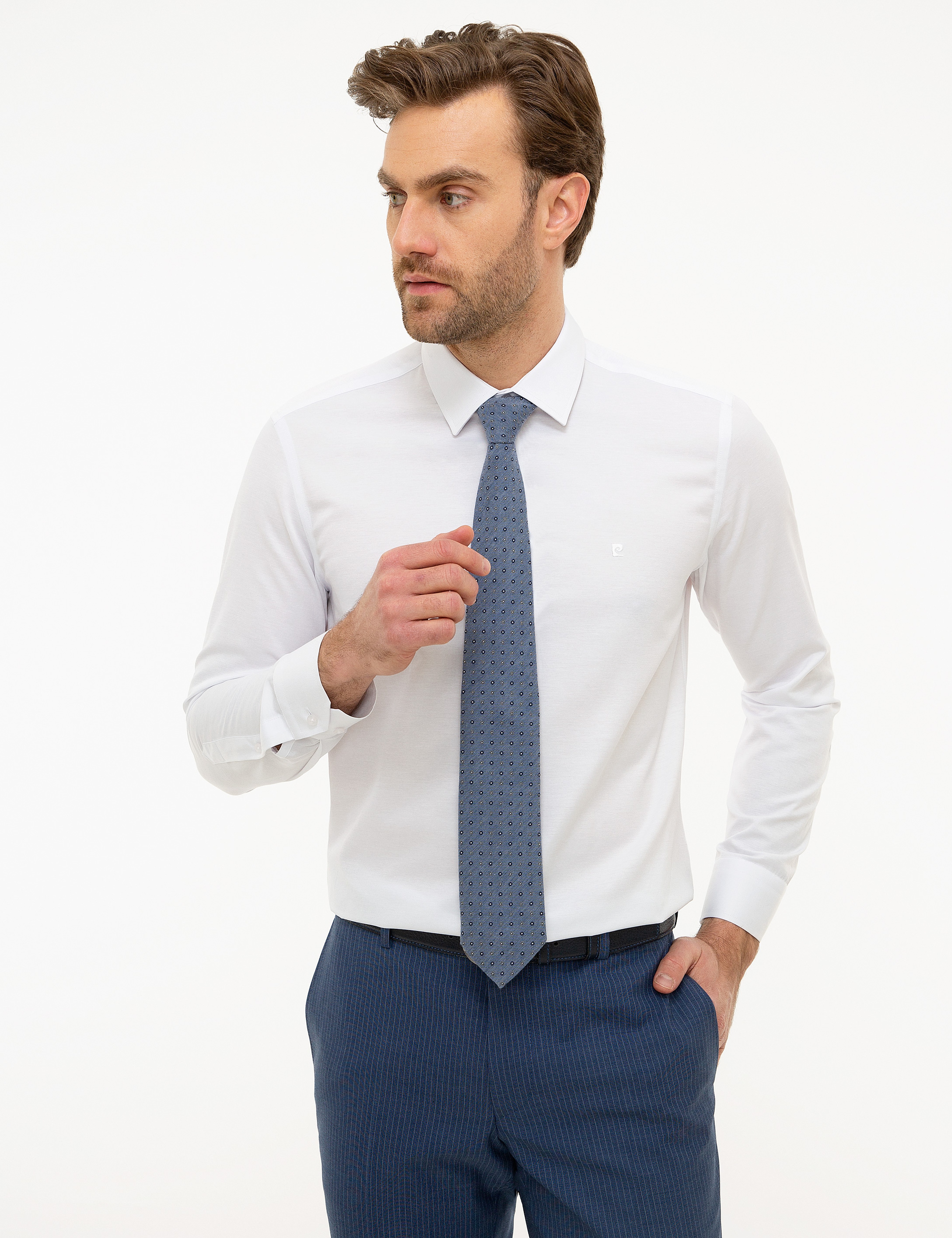 Beyaz Slim Fit Basic Gömlek