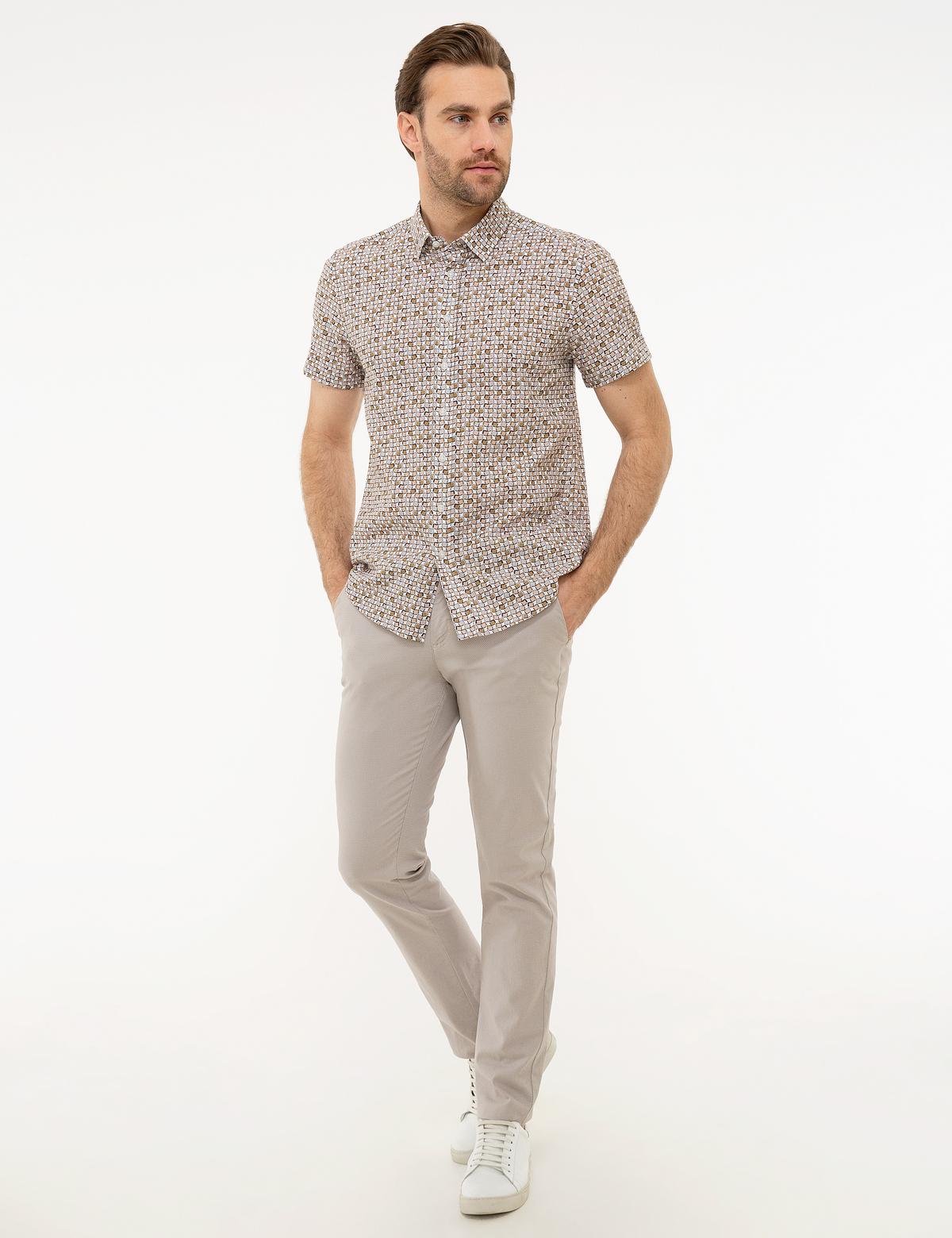 Haki Slim Fit Kısa Kollu Gömlek - 50221410004