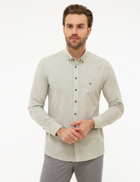 Haki Slim Fit Gömlek - 50221426005