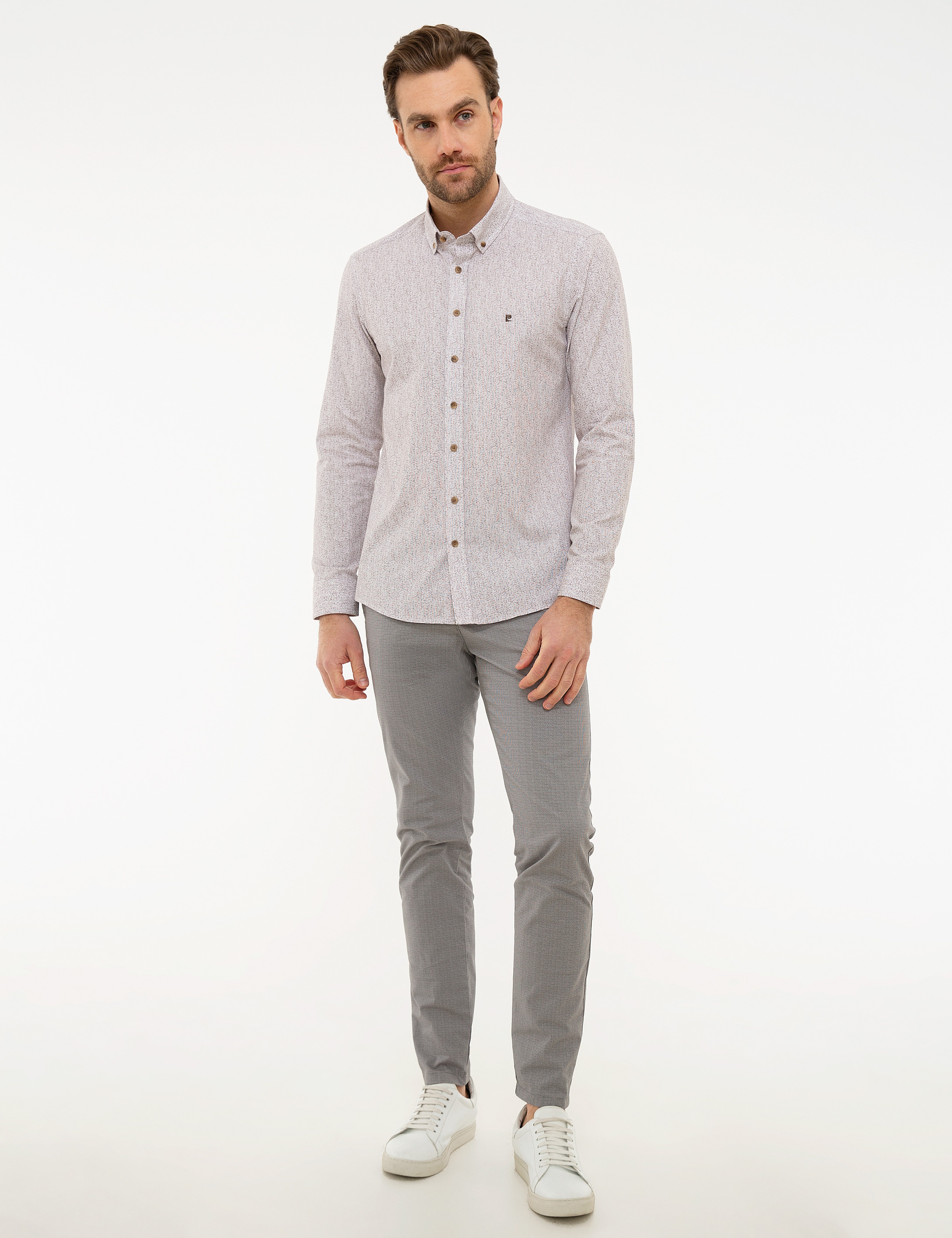Kahverengi Slim Fit Gömlek - Image 4