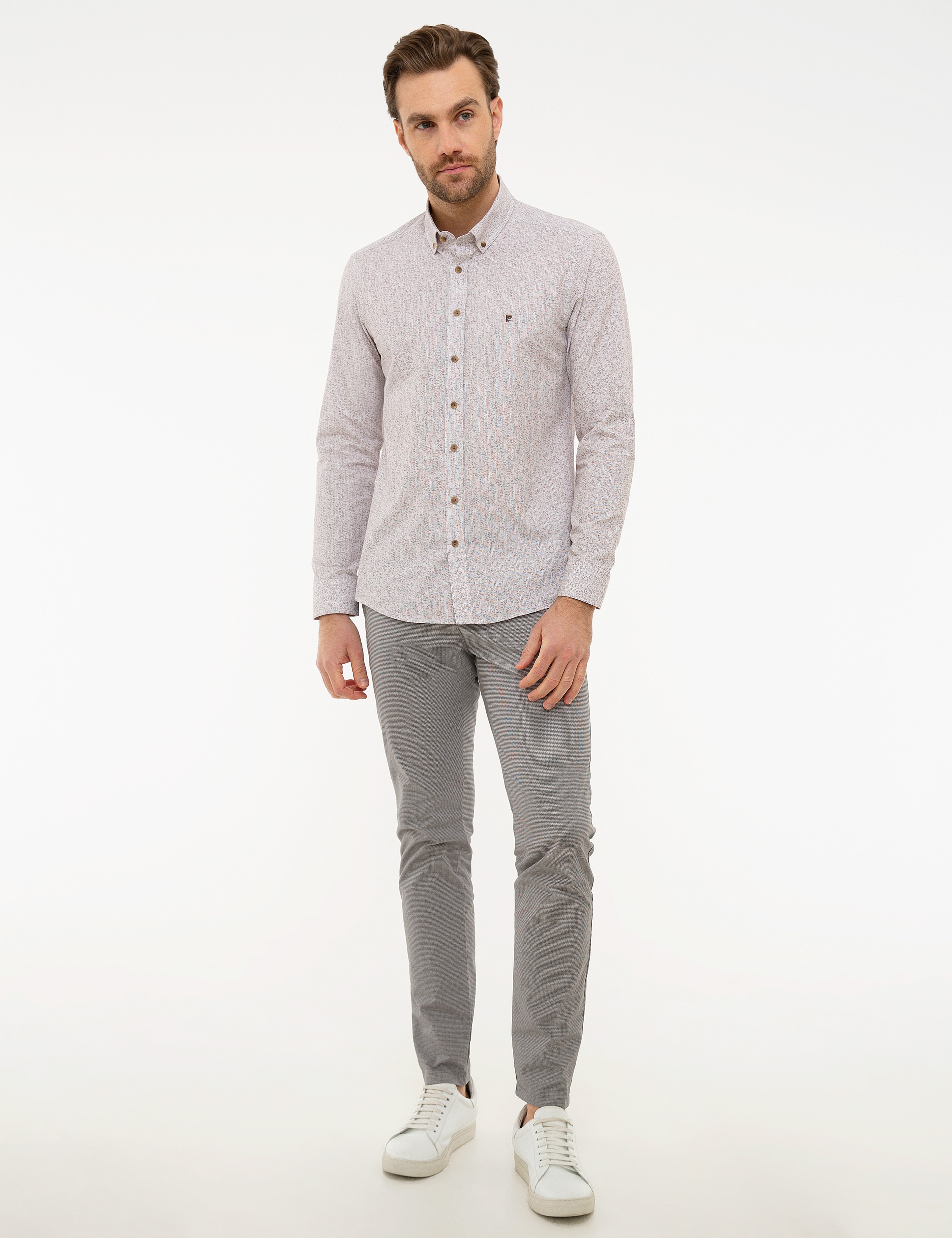 Kahverengi Slim Fit Gömlek
