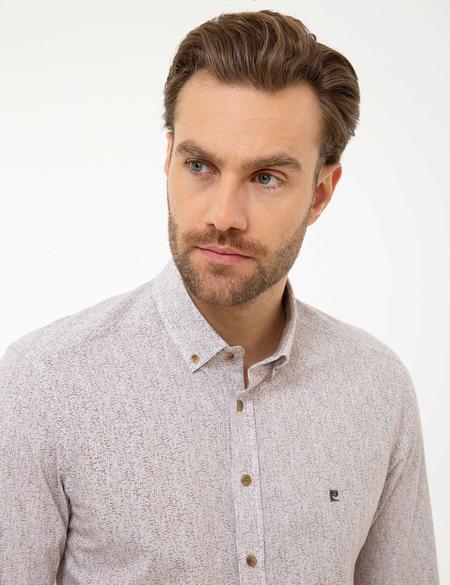 Kahverengi Slim Fit Uzun Kollu Gömlek - 50221426016