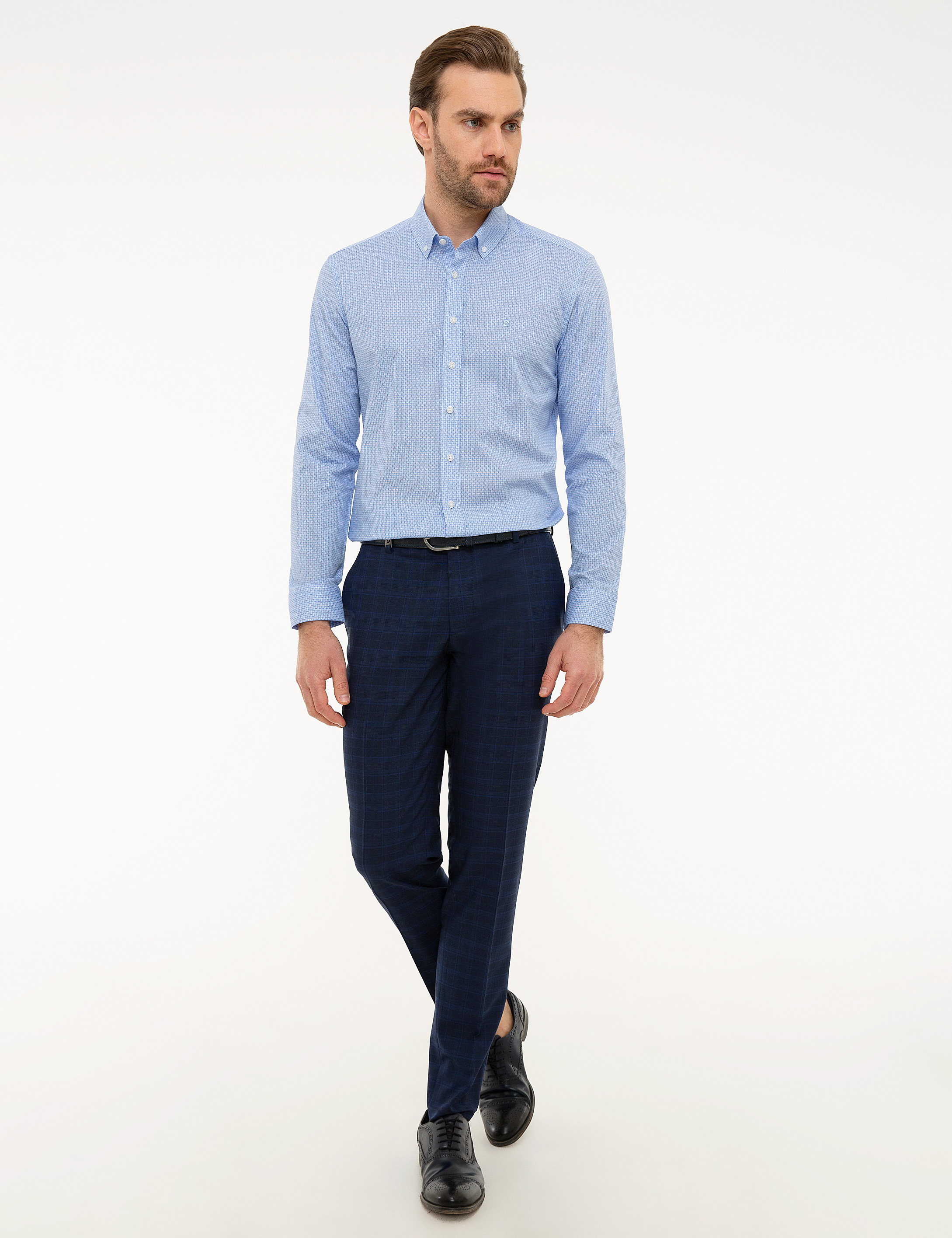 Mavi Slim Fit Gömlek - Image 4