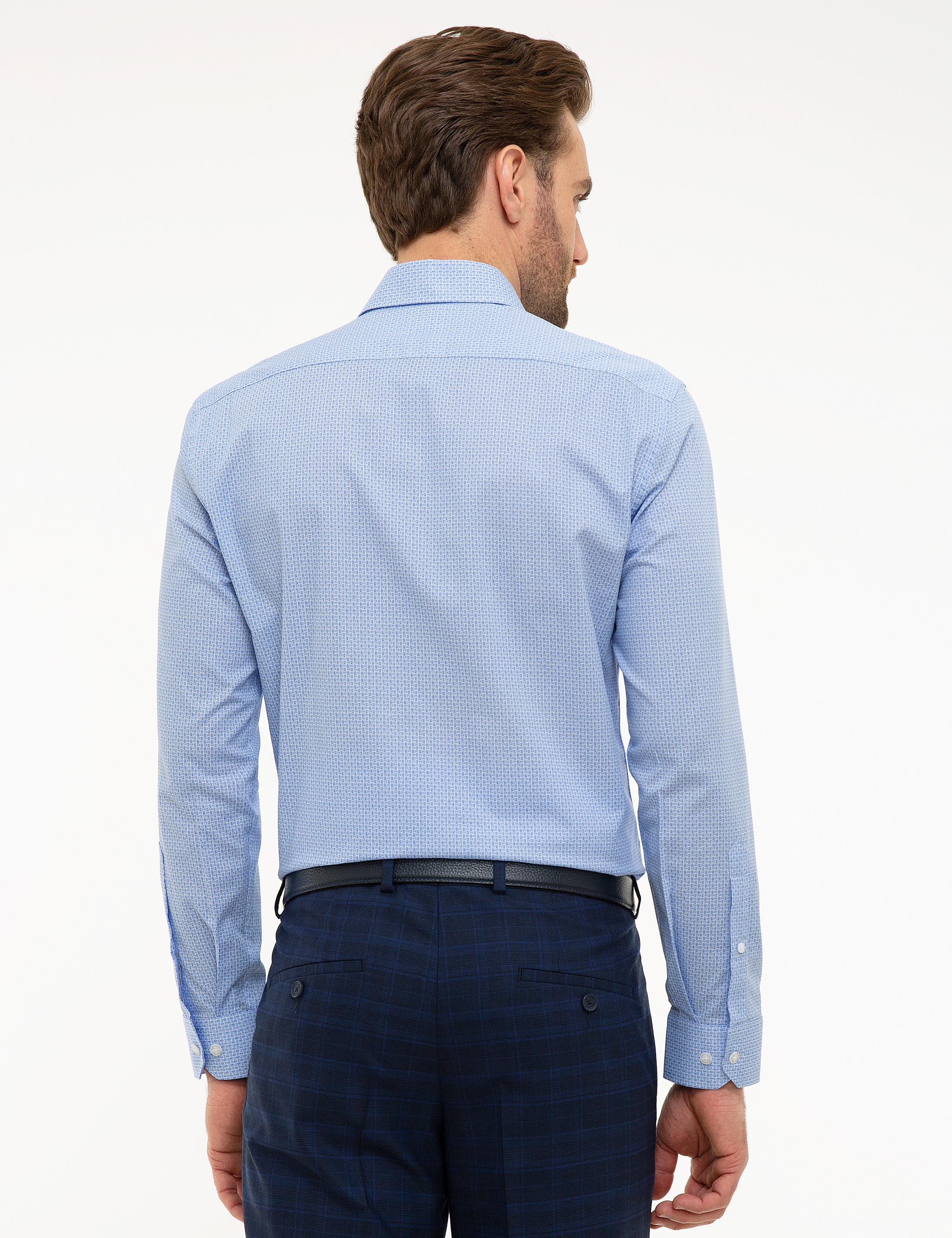 Mavi Slim Fit Gömlek - Image 3