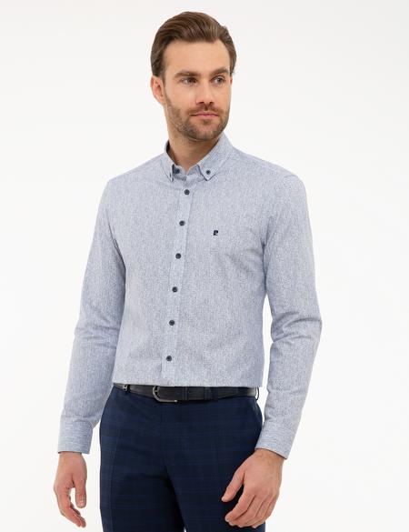 Lacivert Slim Fit Uzun Kollu Gömlek - 50221426024