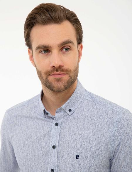 Lacivert Slim Fit Uzun Kollu Gömlek - 50221426024