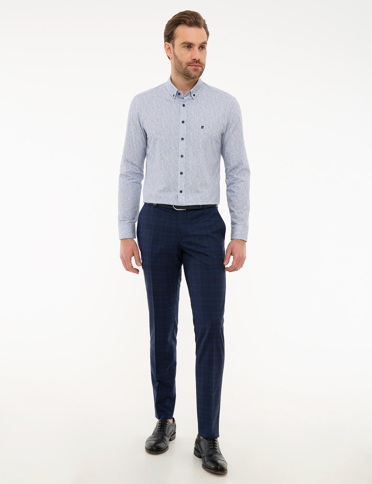 Lacivert Slim Fit Uzun Kollu Gömlek - 50221426024