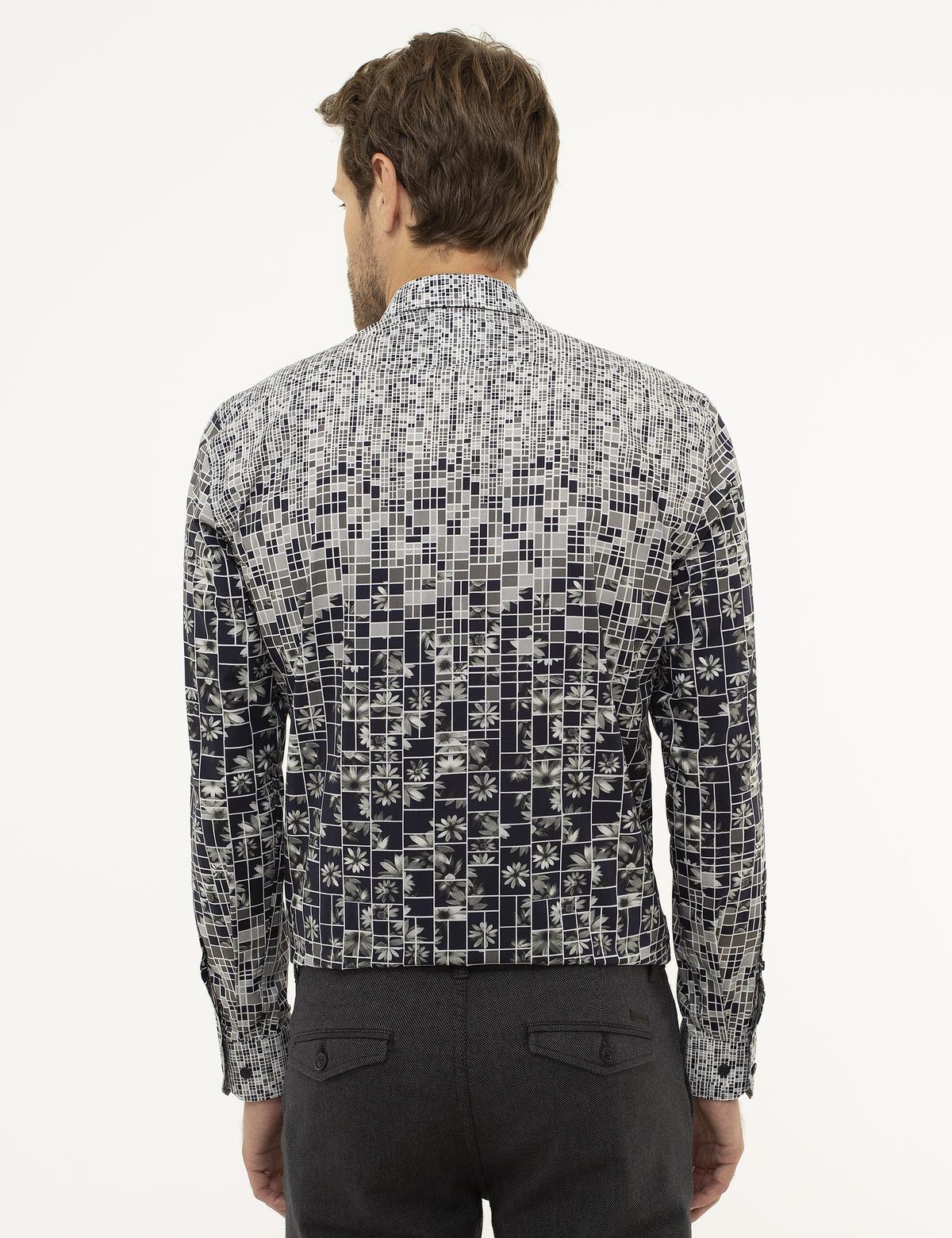 Gri Slim Fit Gömlek - 50209246002