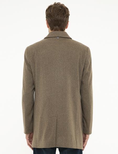 Açık Kahverengi Slim Fit Kaban - 50207658036