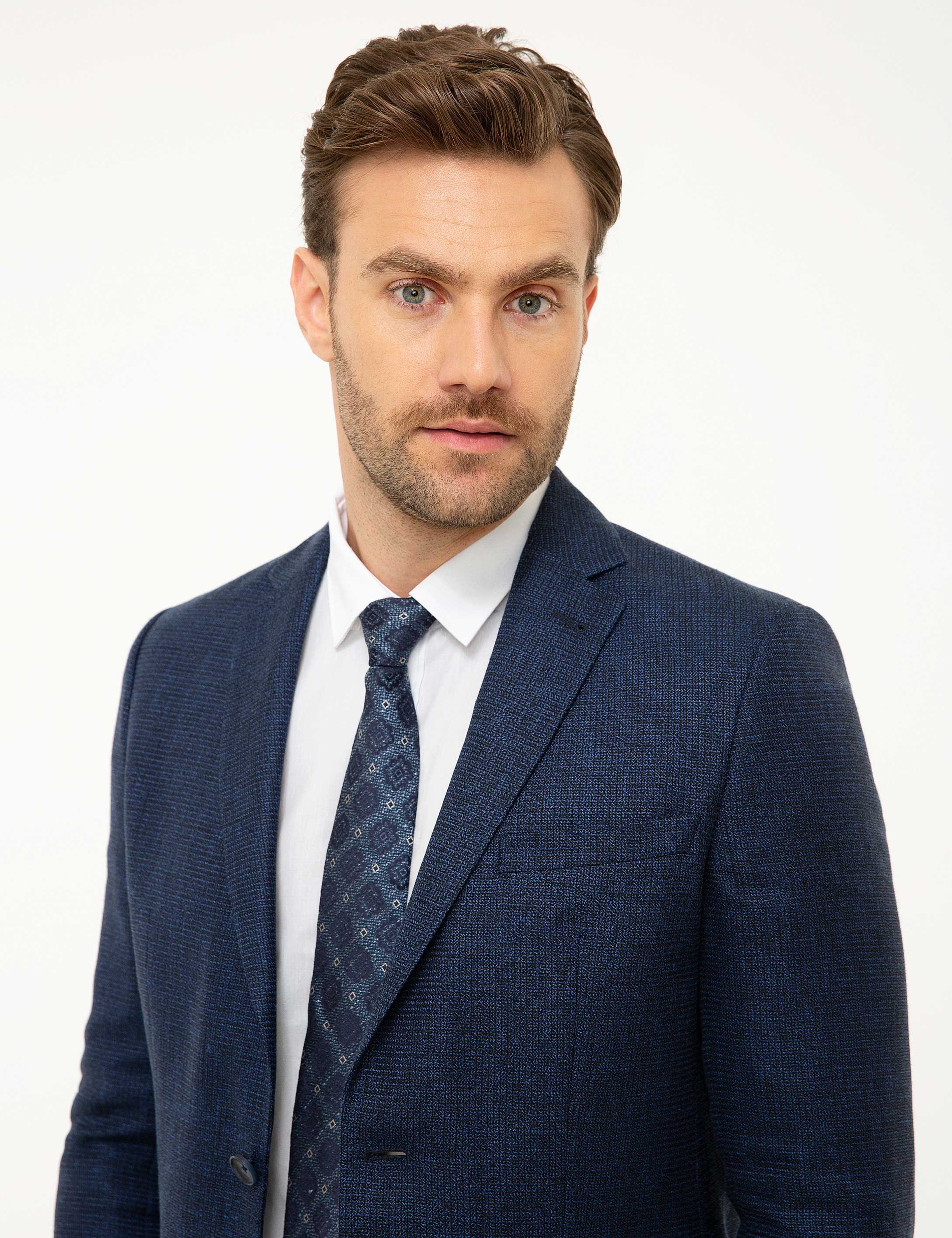 Lacivert Slim Fit Ceket - Image 2