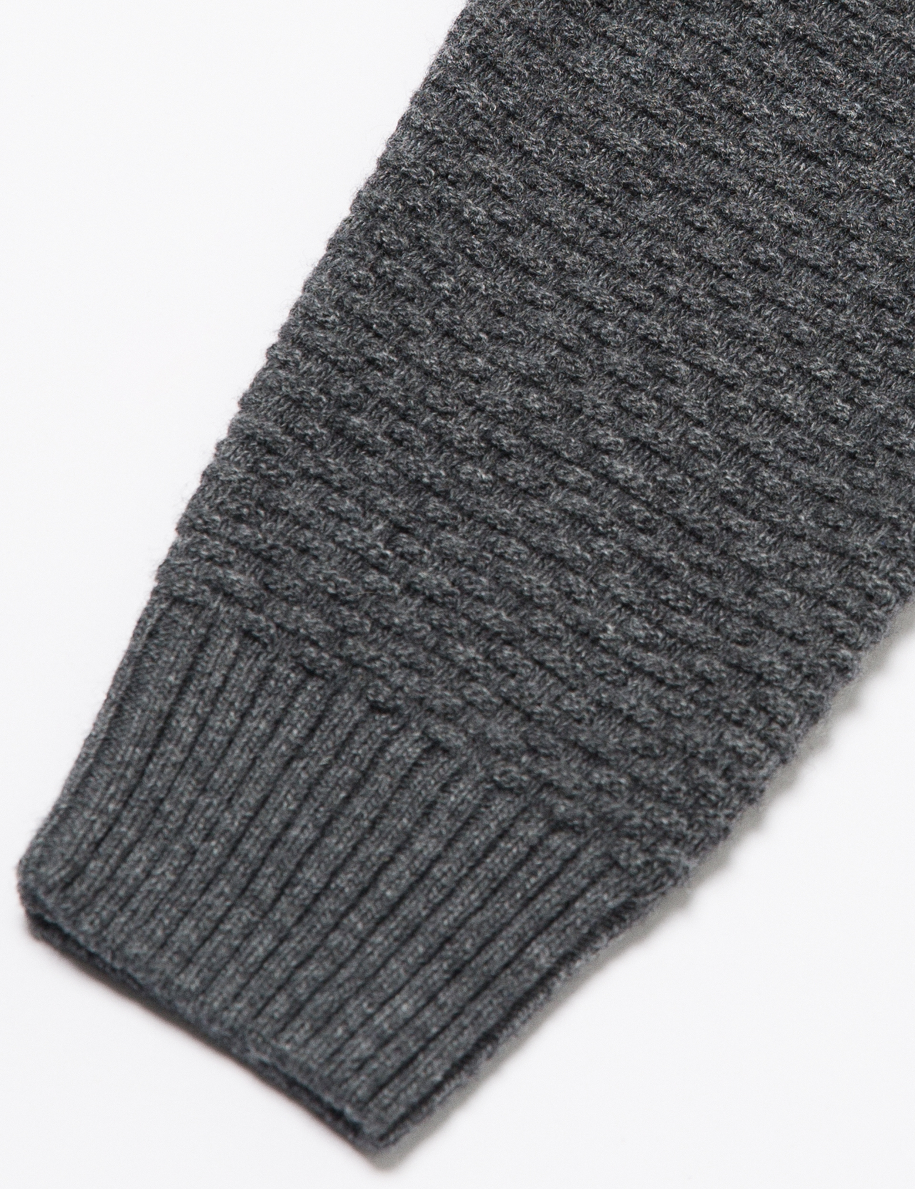 Gri Melanj Slim Fit Triko Kazak - Image 4
