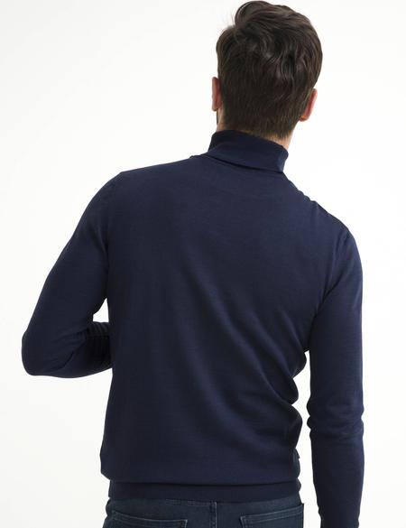 Lacivert Slim Fit Basic Triko Kazak - 50193443011