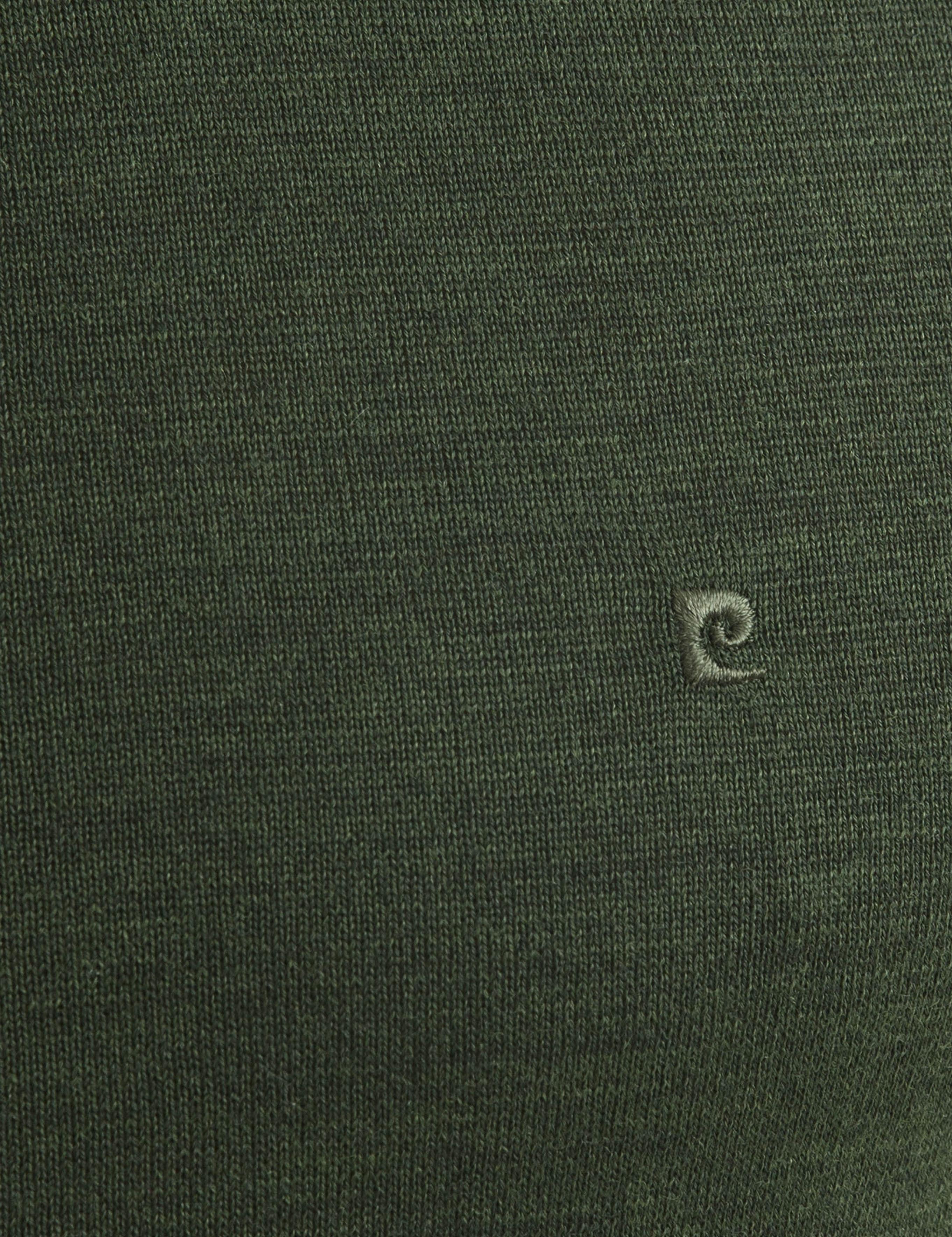 Yeşil Slim Fit Yarım Balıkçı Yaka Yün Karışımlı Basic Triko Kazak