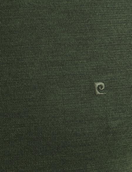 Yeşil Slim Fit Yarım Balıkçı Yaka Yün Karışımlı Basic Triko Kazak - 50193444044