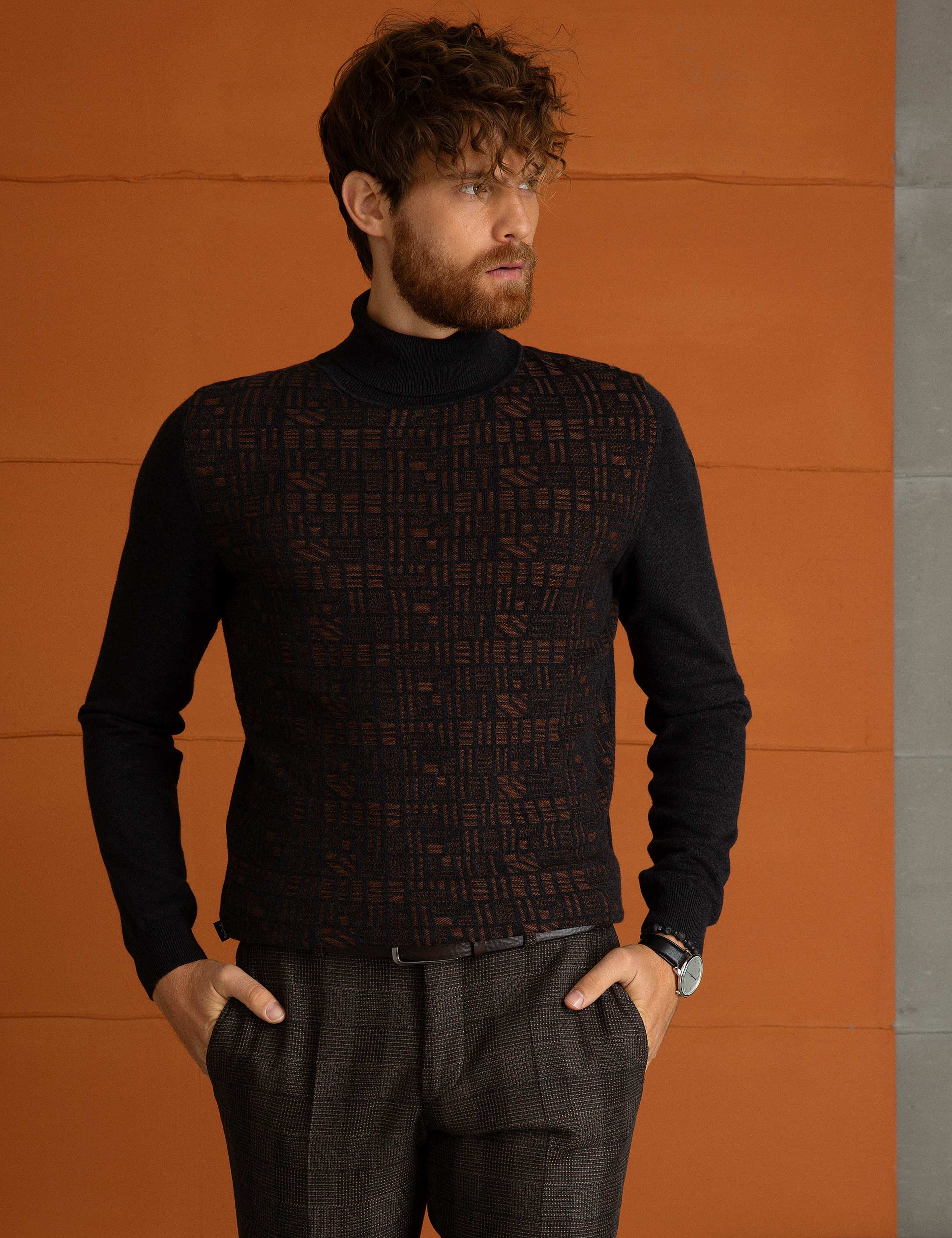Füme Slim Fit Triko Kazak - Image 2