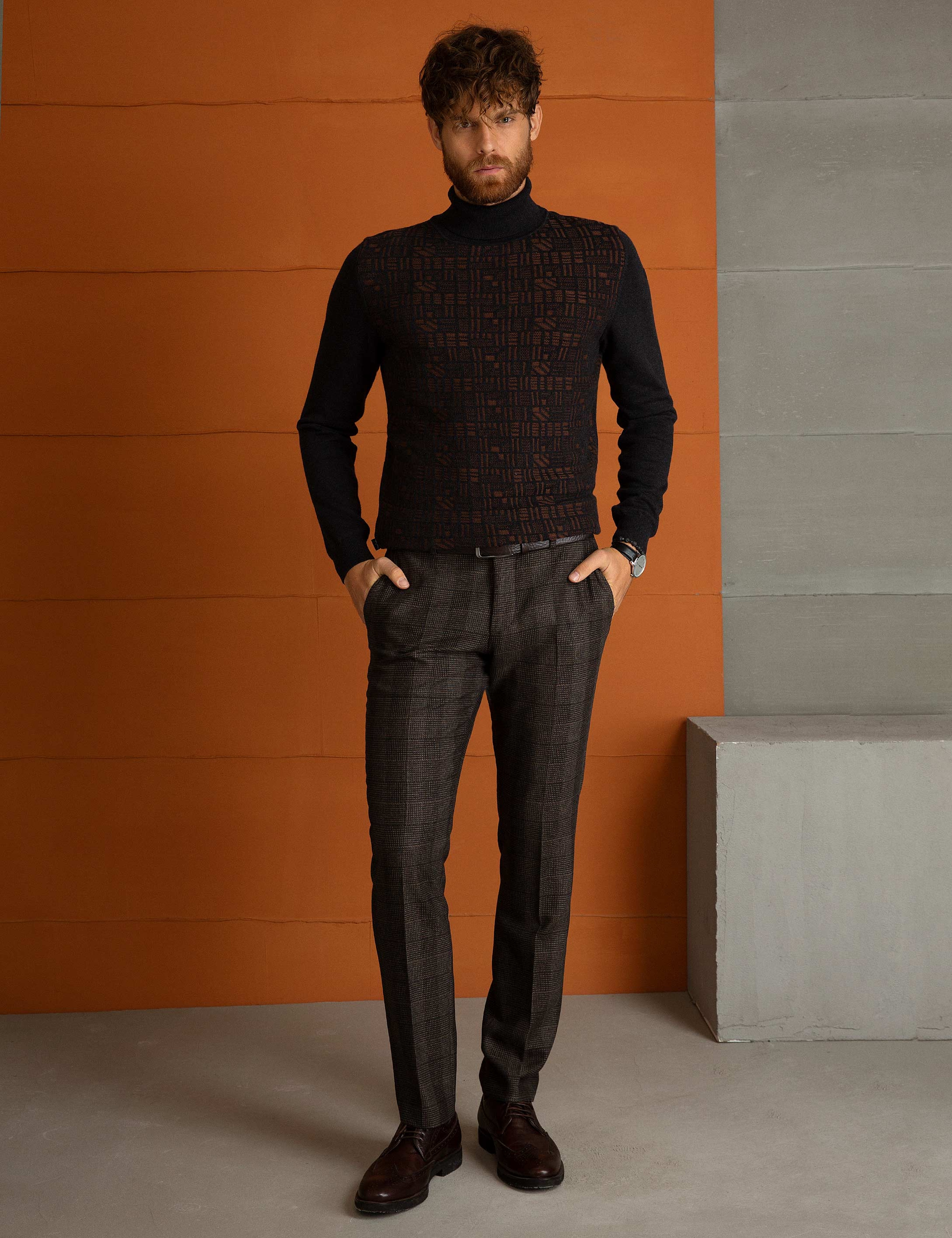 Füme Slim Fit Triko Kazak - Image 1