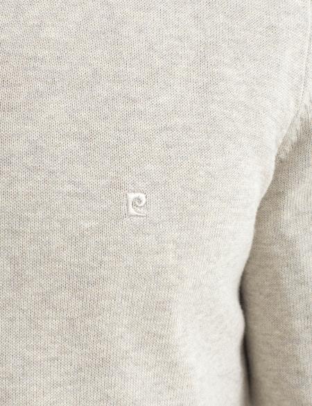 Bej Slim Fit Basic Kazak - 50194205123