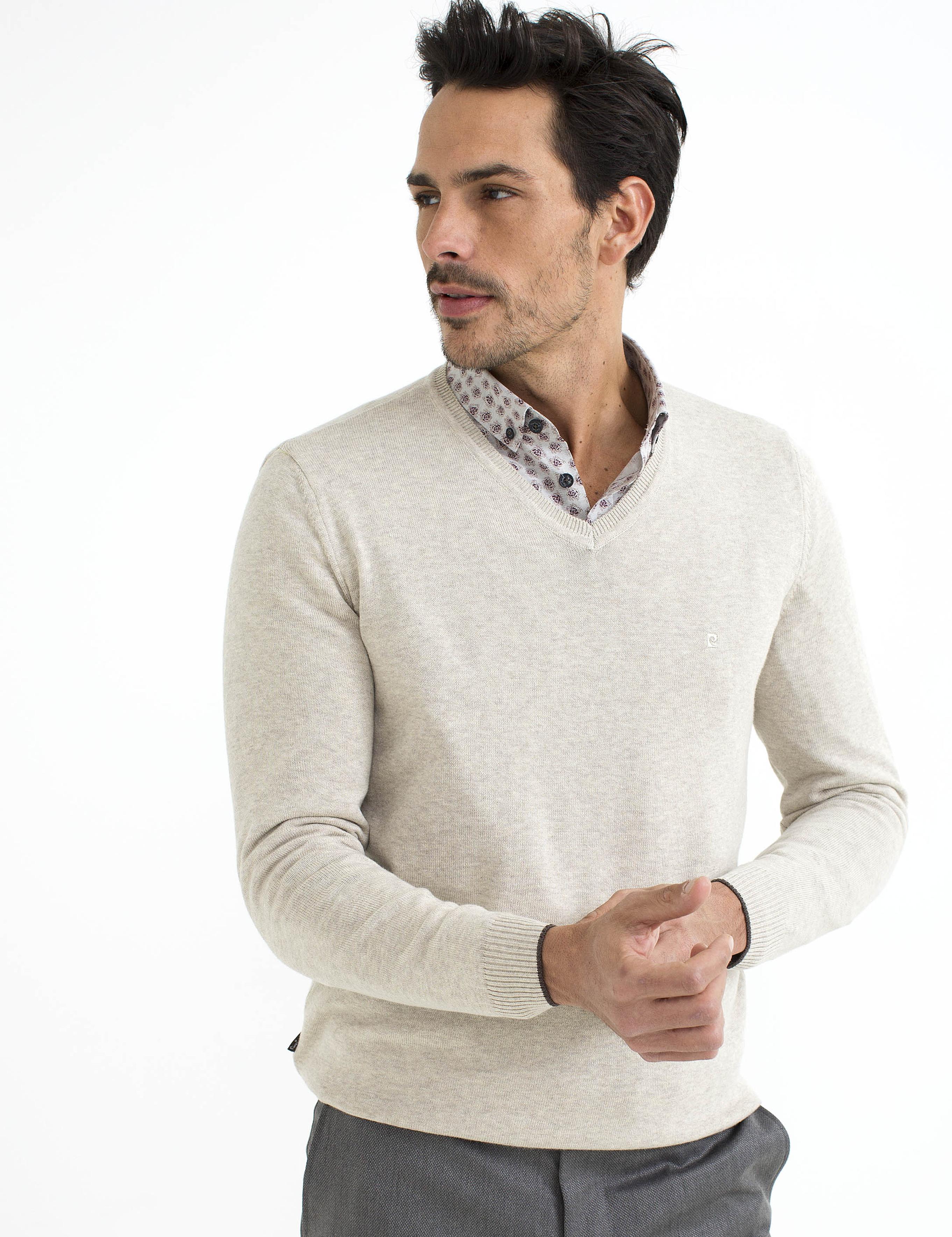 Bej Slim Fit Basic Kazak