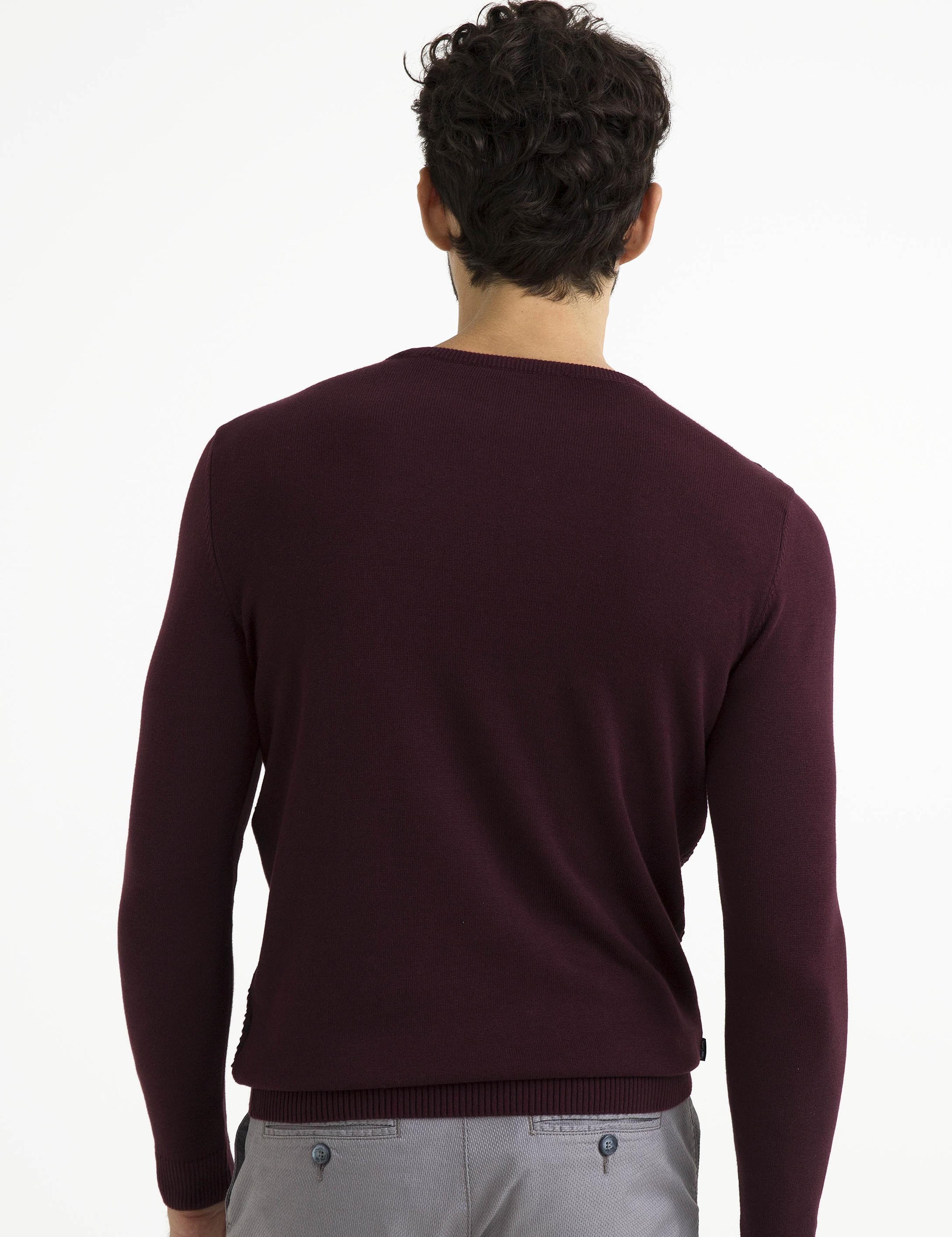 Bordo Slim Fit Triko Kazak