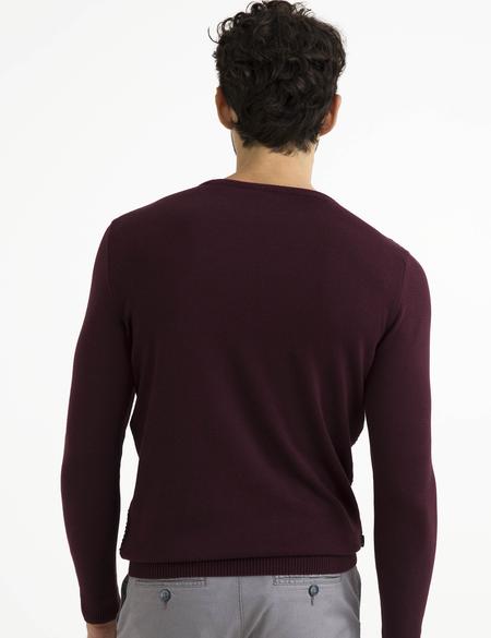 Bordo Slim Fit Triko Kazak - 50195744026