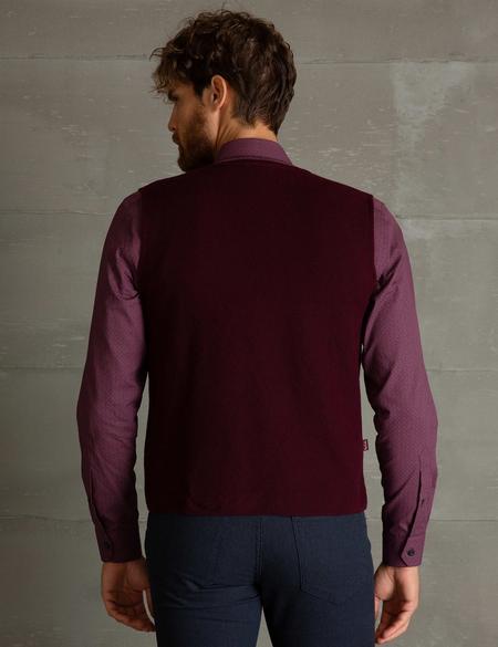 Bordo Slim Fit Triko Yelek - 50197473010