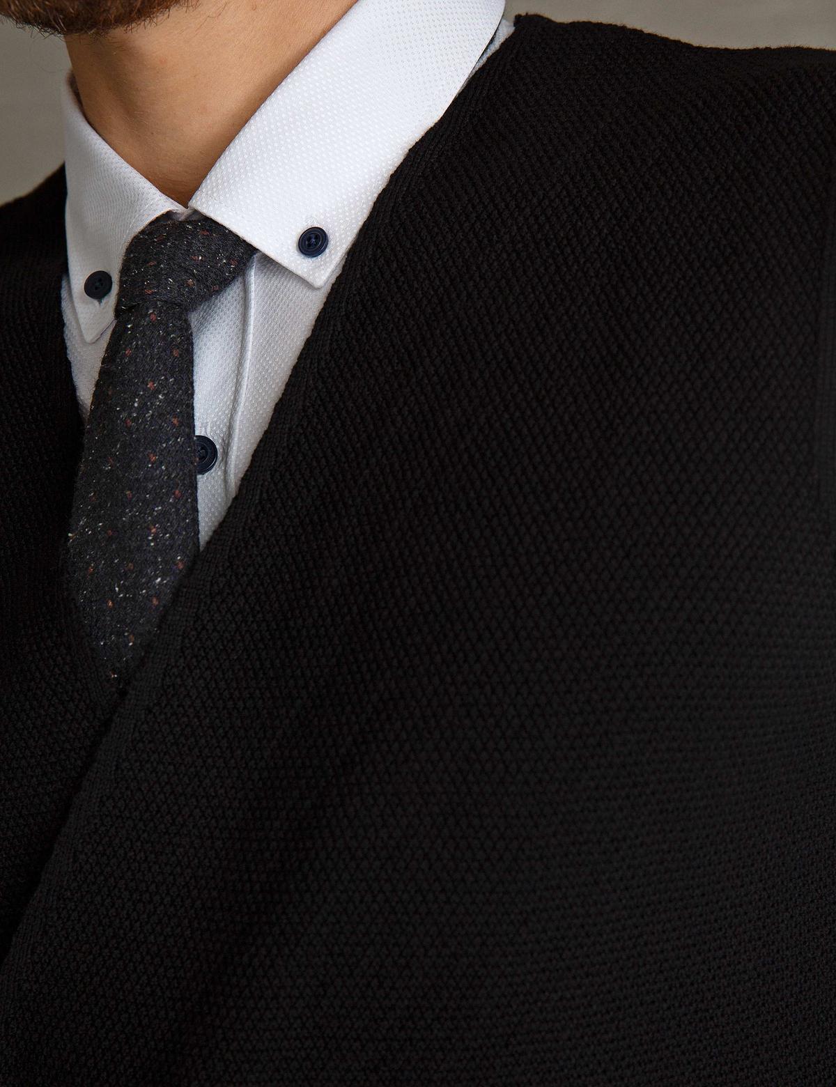 Siyah Triko Yelek - 50197473023