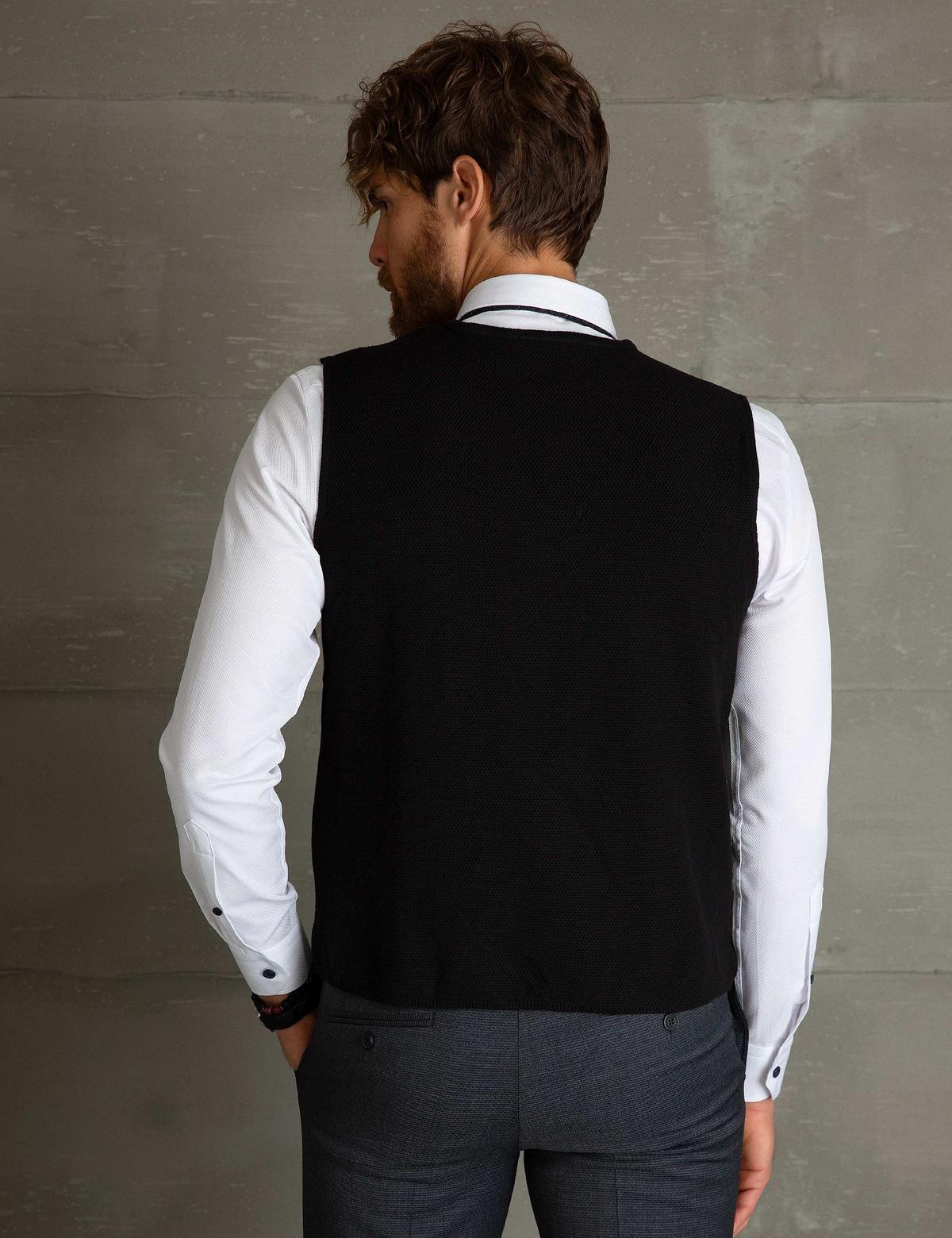 Siyah Triko Yelek - 50197473023