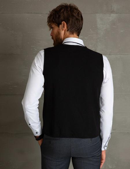 Siyah Triko Yelek - 50197473023